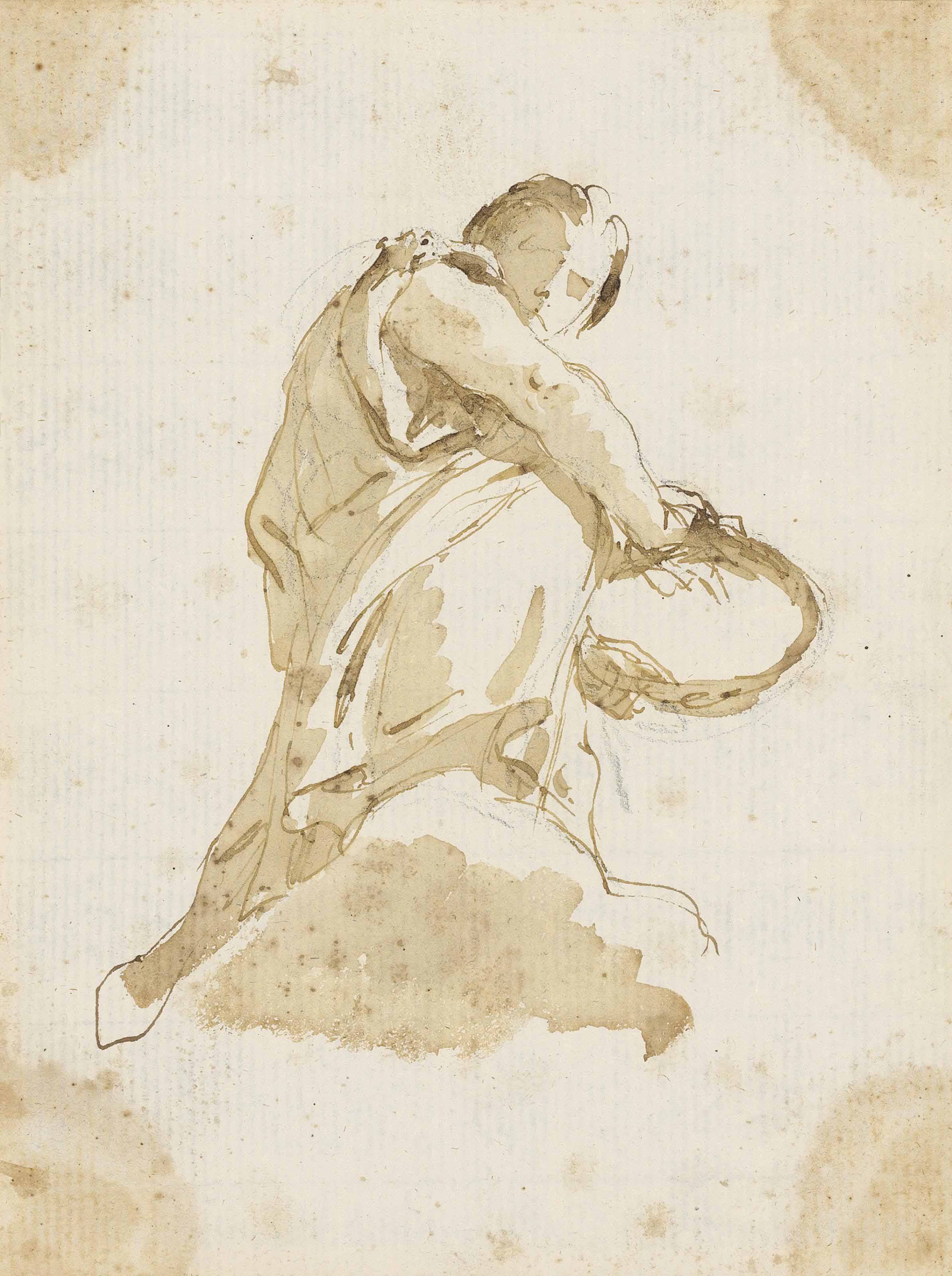 Giovanni Battista Tiepolo — Фигура, которую видели в сотто в Су, держащая лавровый венок