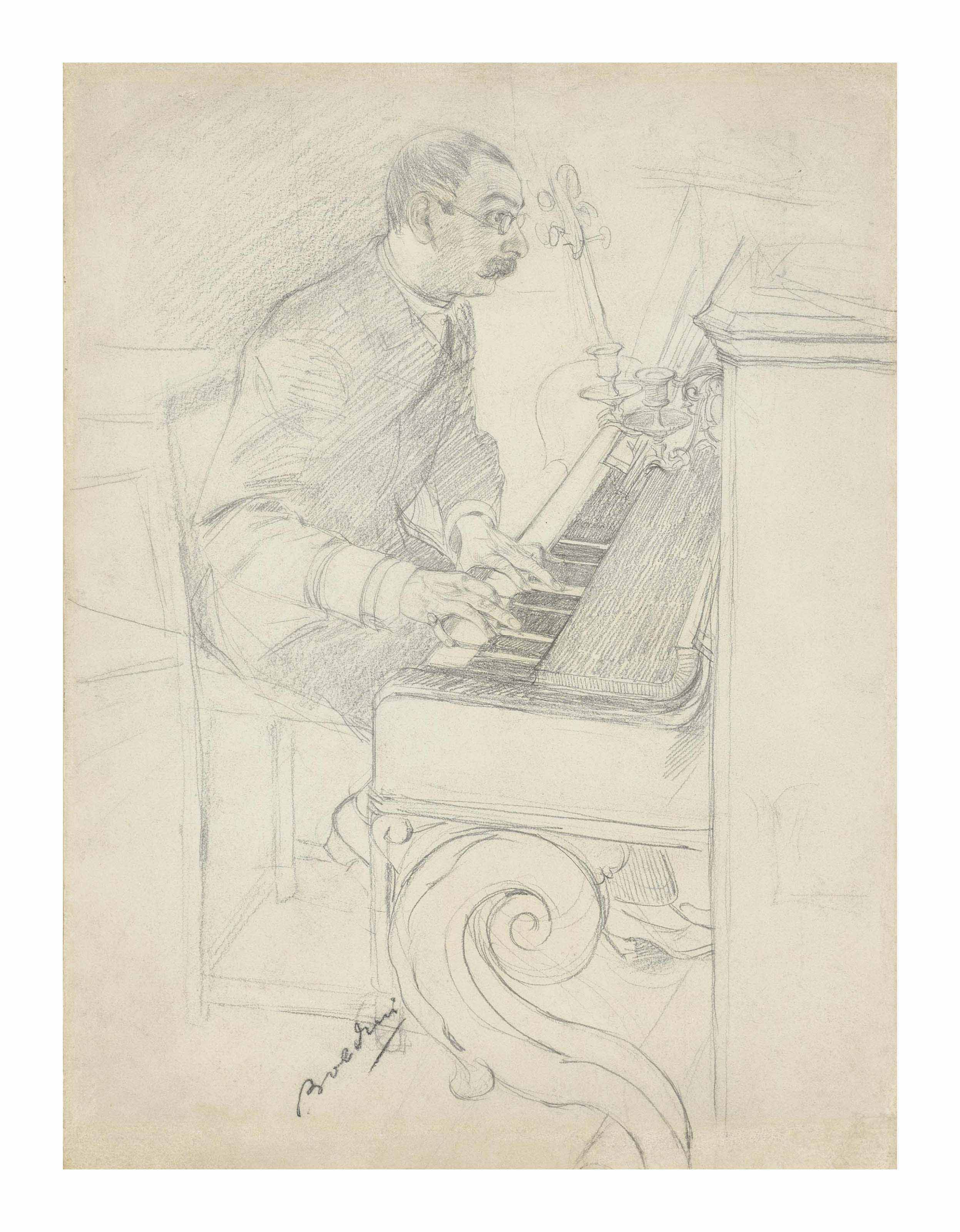 Giovanni Boldini — Ты пианист, танцующий в художественной студии