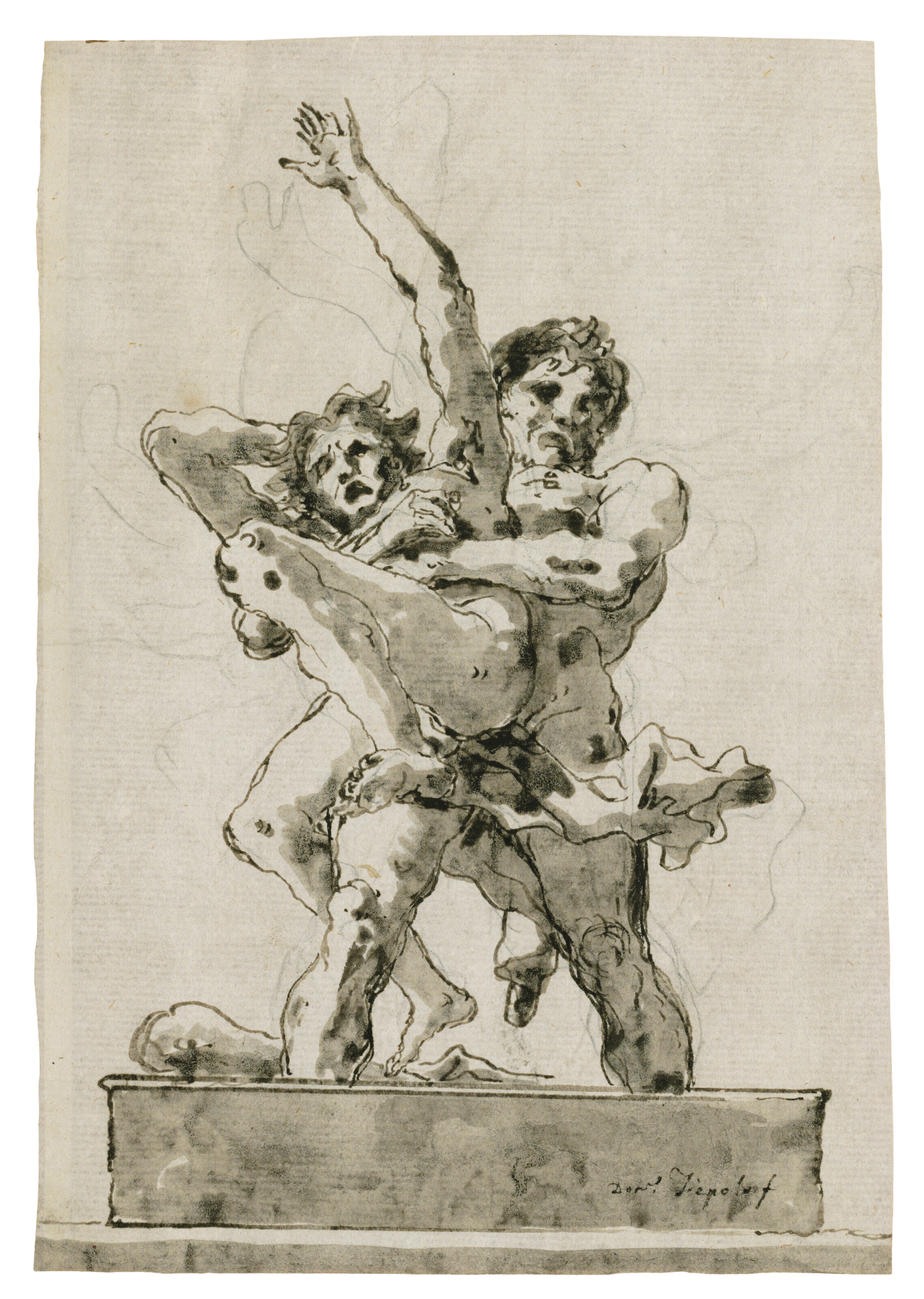 Giovanni Domenico Tiepolo — Геракл и Антей