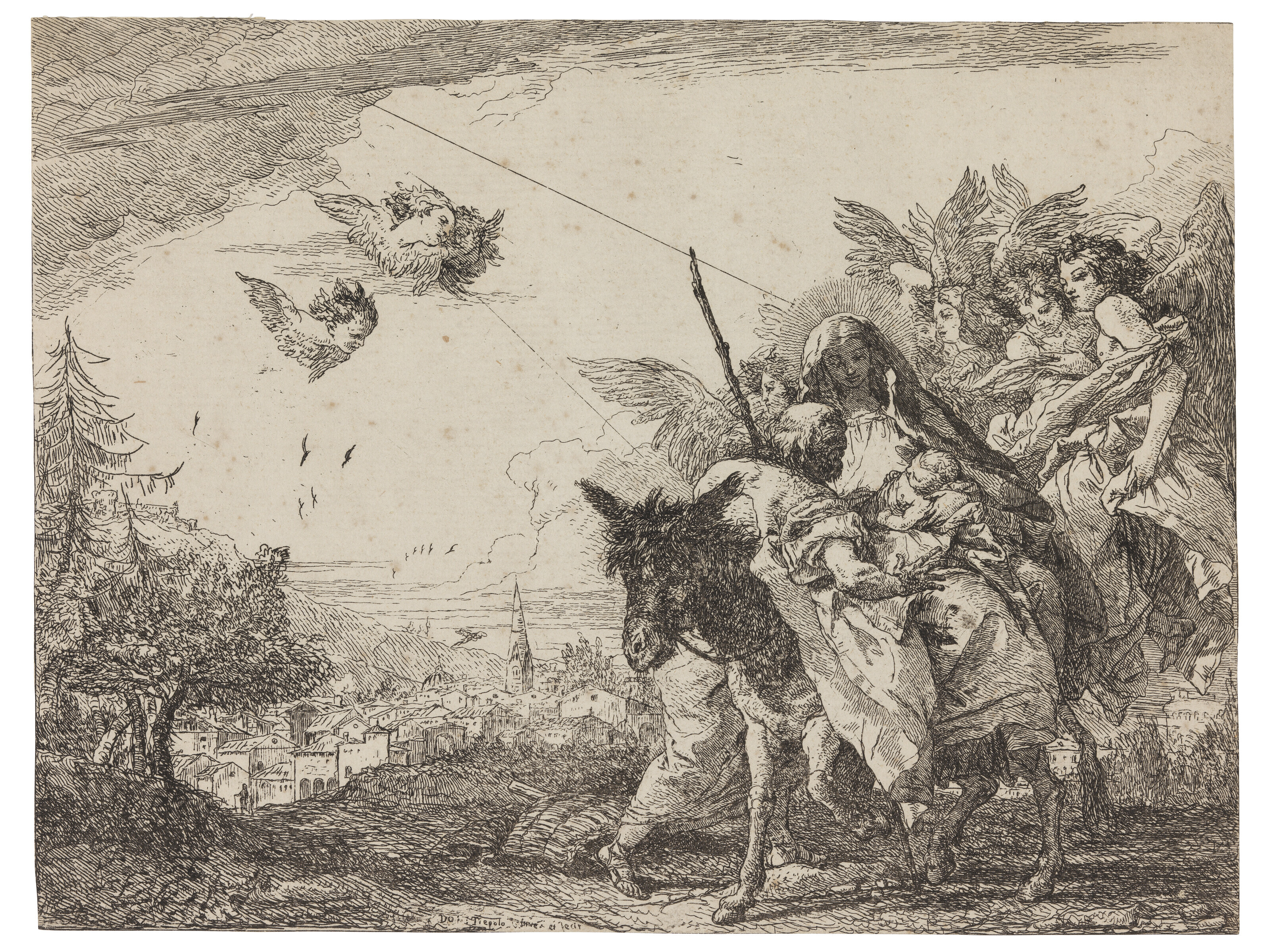 Giovanni Domenico Tiepolo — Две фотографии из фильма "Бегство в Египет", изображение 2