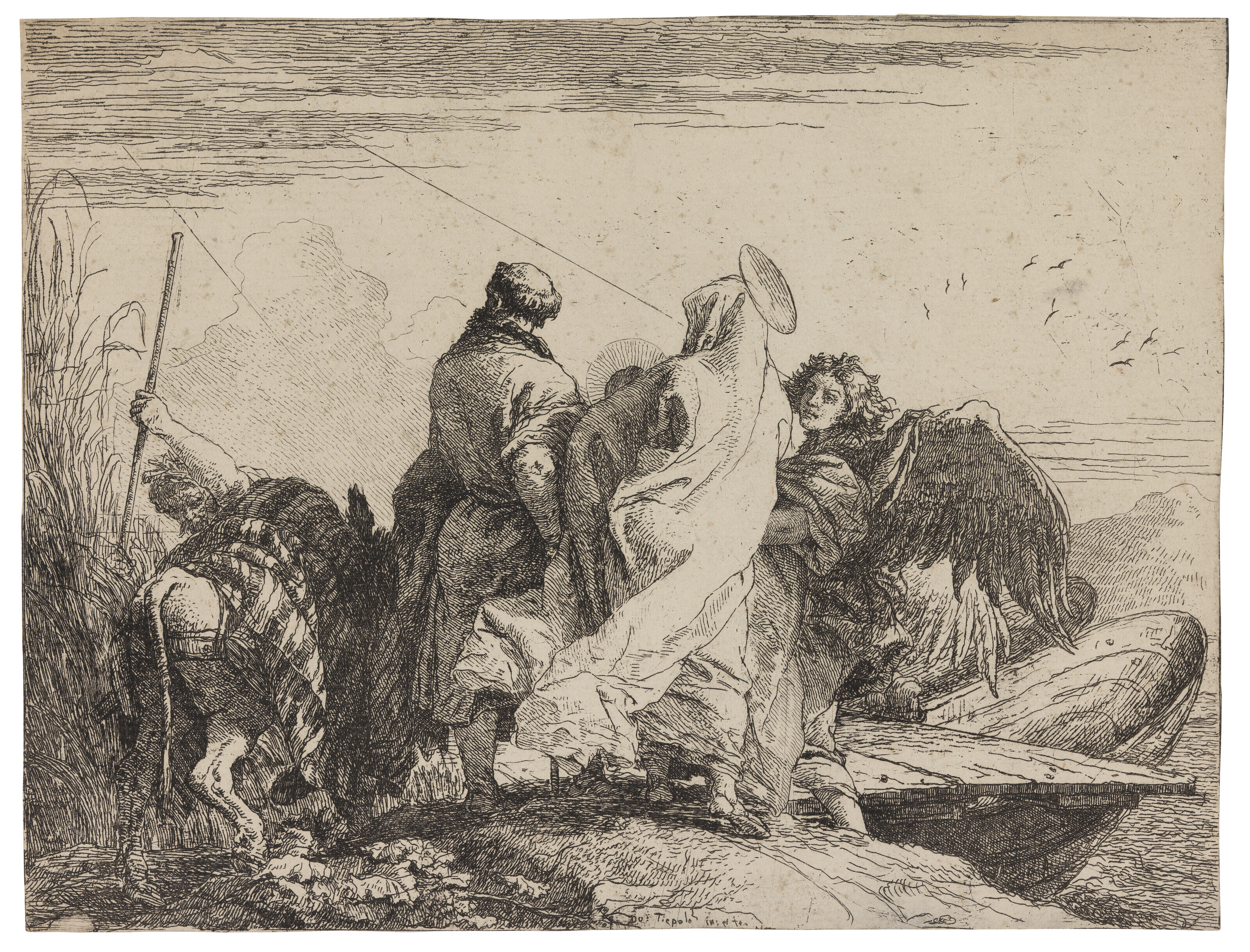 Giovanni Domenico Tiepolo — Две фотографии из фильма "Бегство в Египет", изображение 3