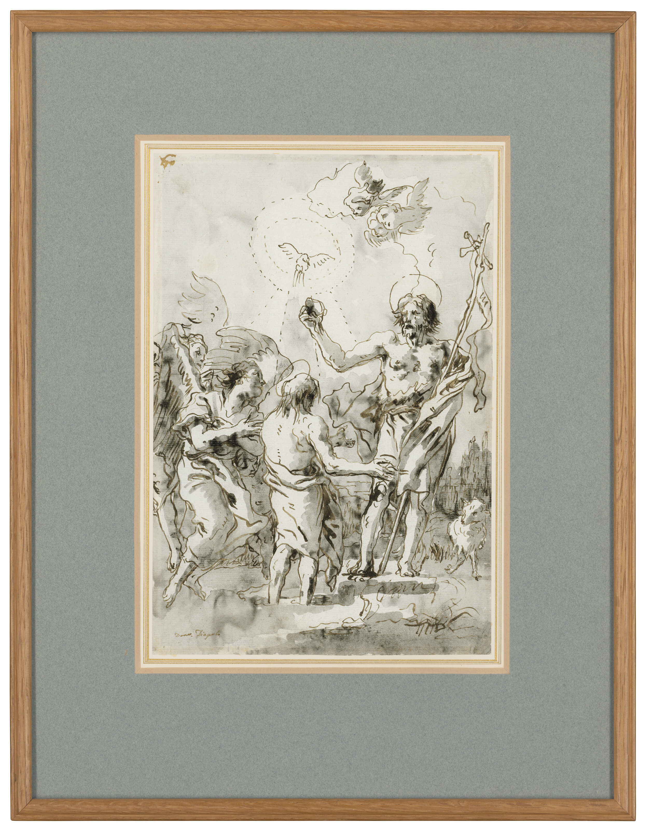 Giovanni Domenico Tiepolo — Крещение Христа, изображение 2