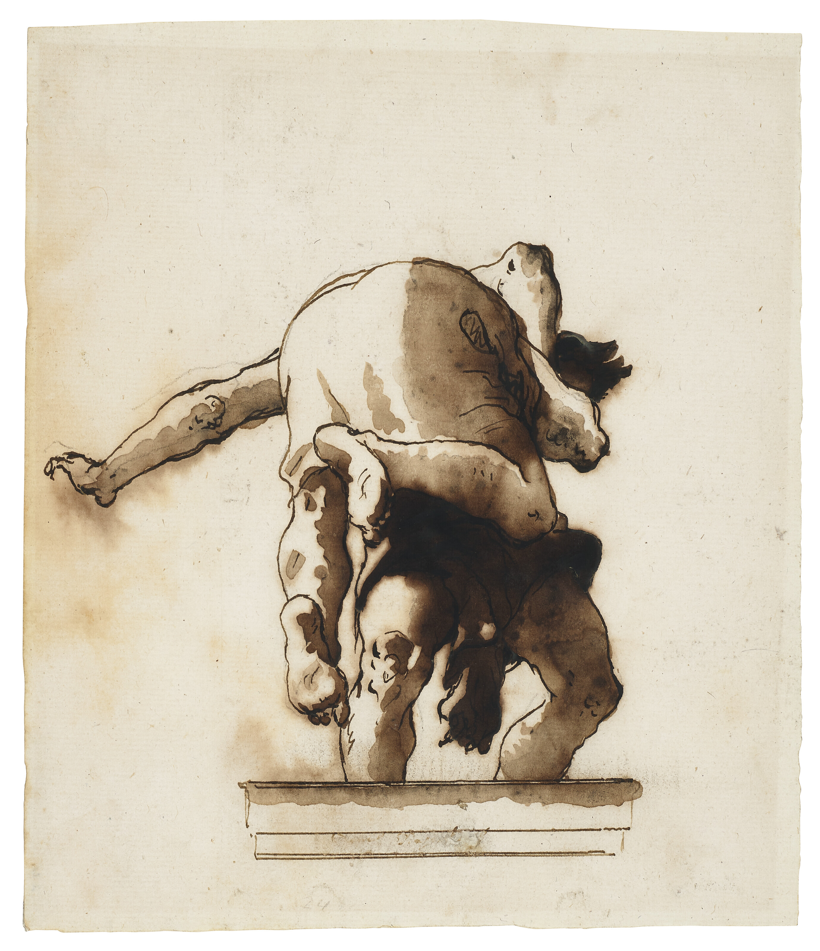 Giovanni Domenico Tiepolo — Геракл и Антей