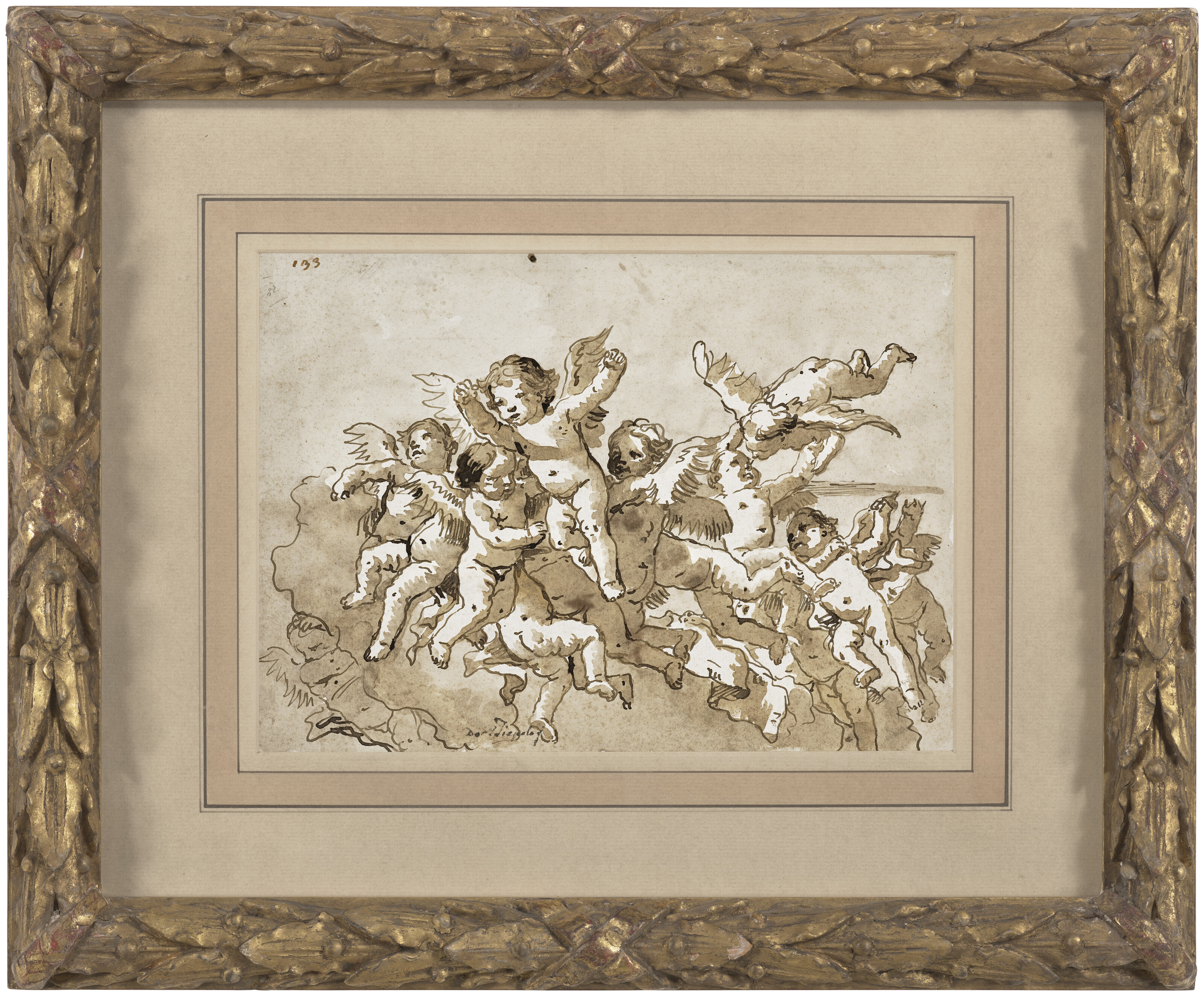 Giovanni Domenico Tiepolo — Аморини в полете, изображение 2
