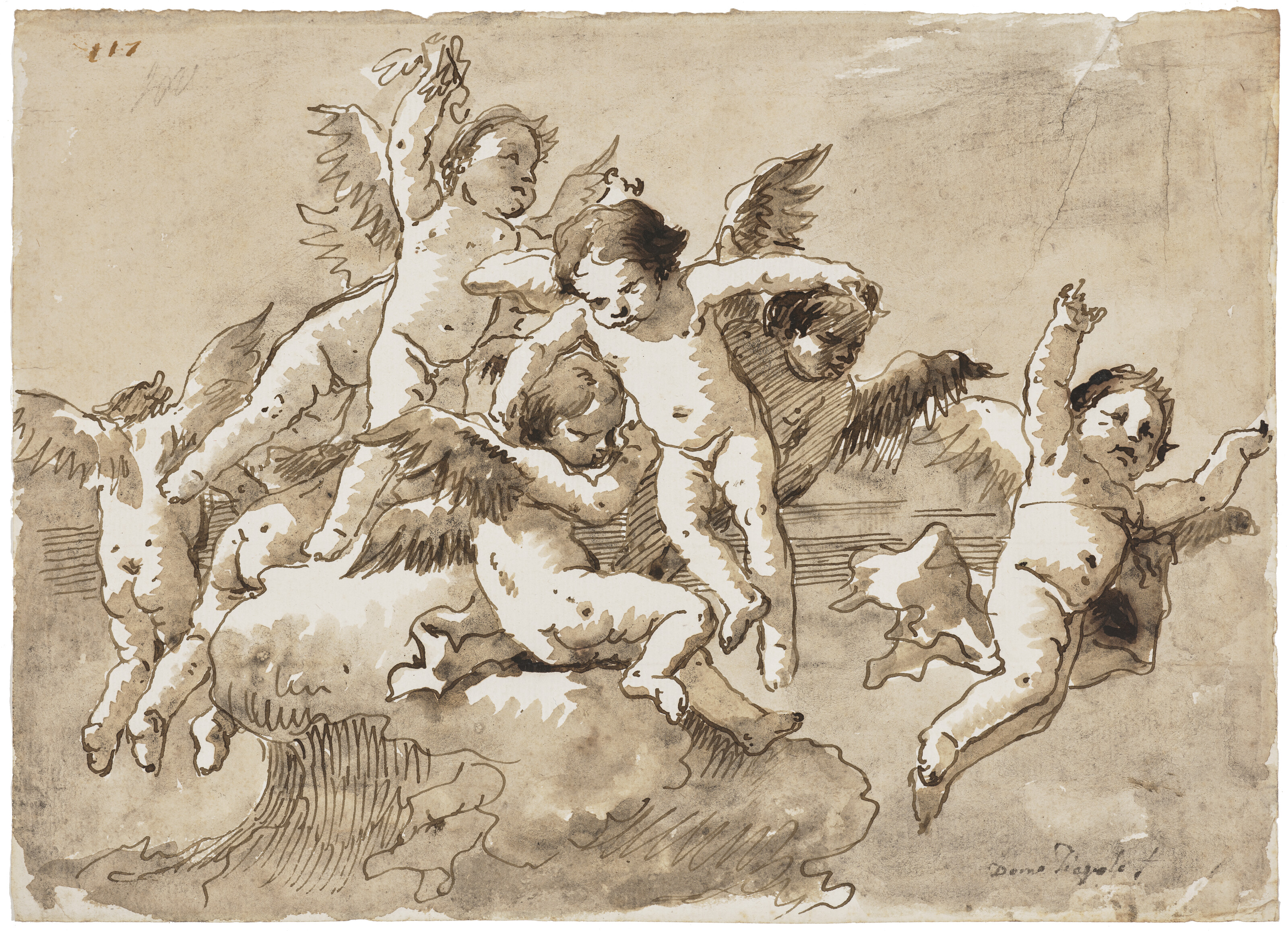 Giovanni Domenico Tiepolo — Аморини в полете