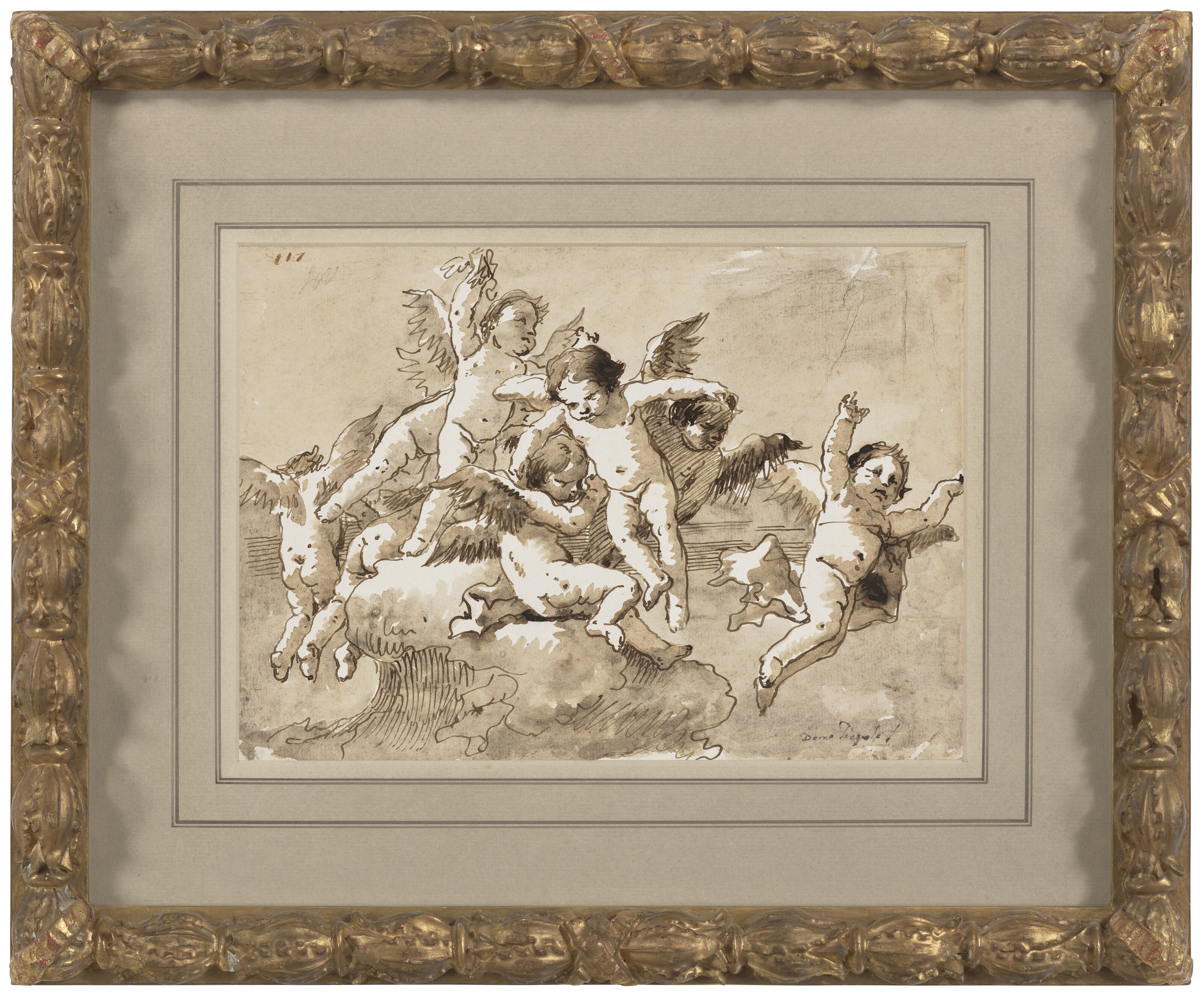 Giovanni Domenico Tiepolo — Аморини в полете, изображение 2