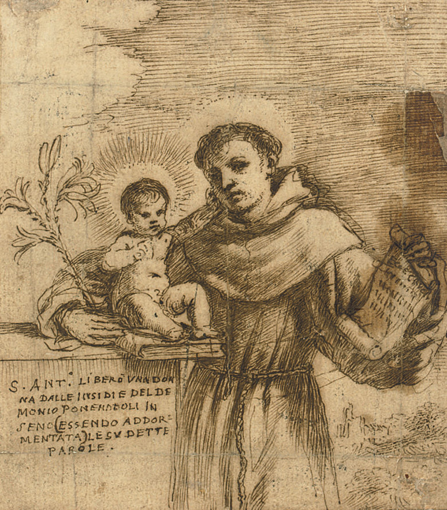 Giovanni Francesco Barbieri — Святой Антоний Падуанский с младенцем Христом