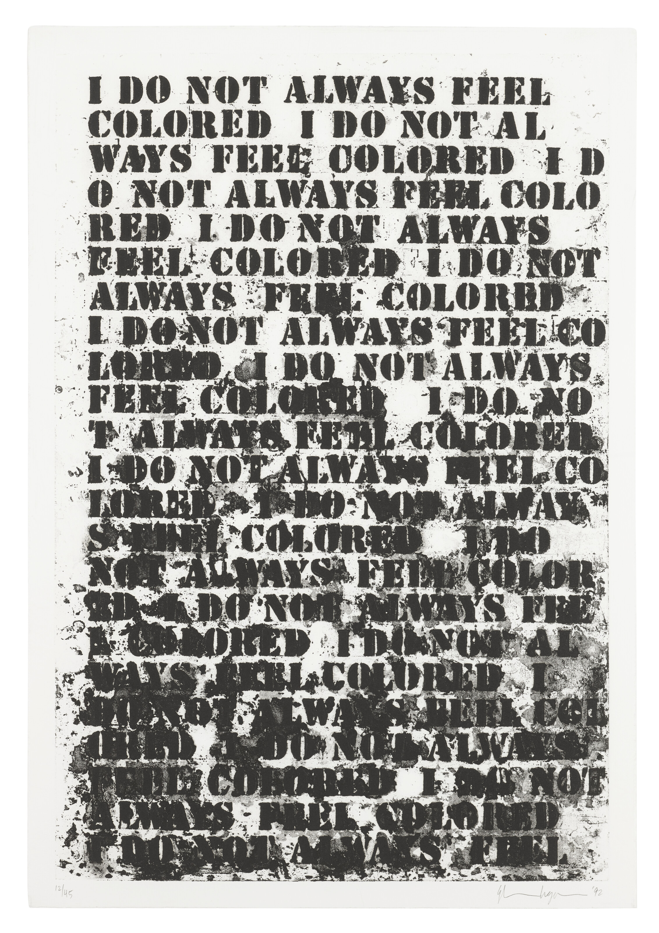 Glenn Ligon — Без названия (Четыре гравюры), изображение 4