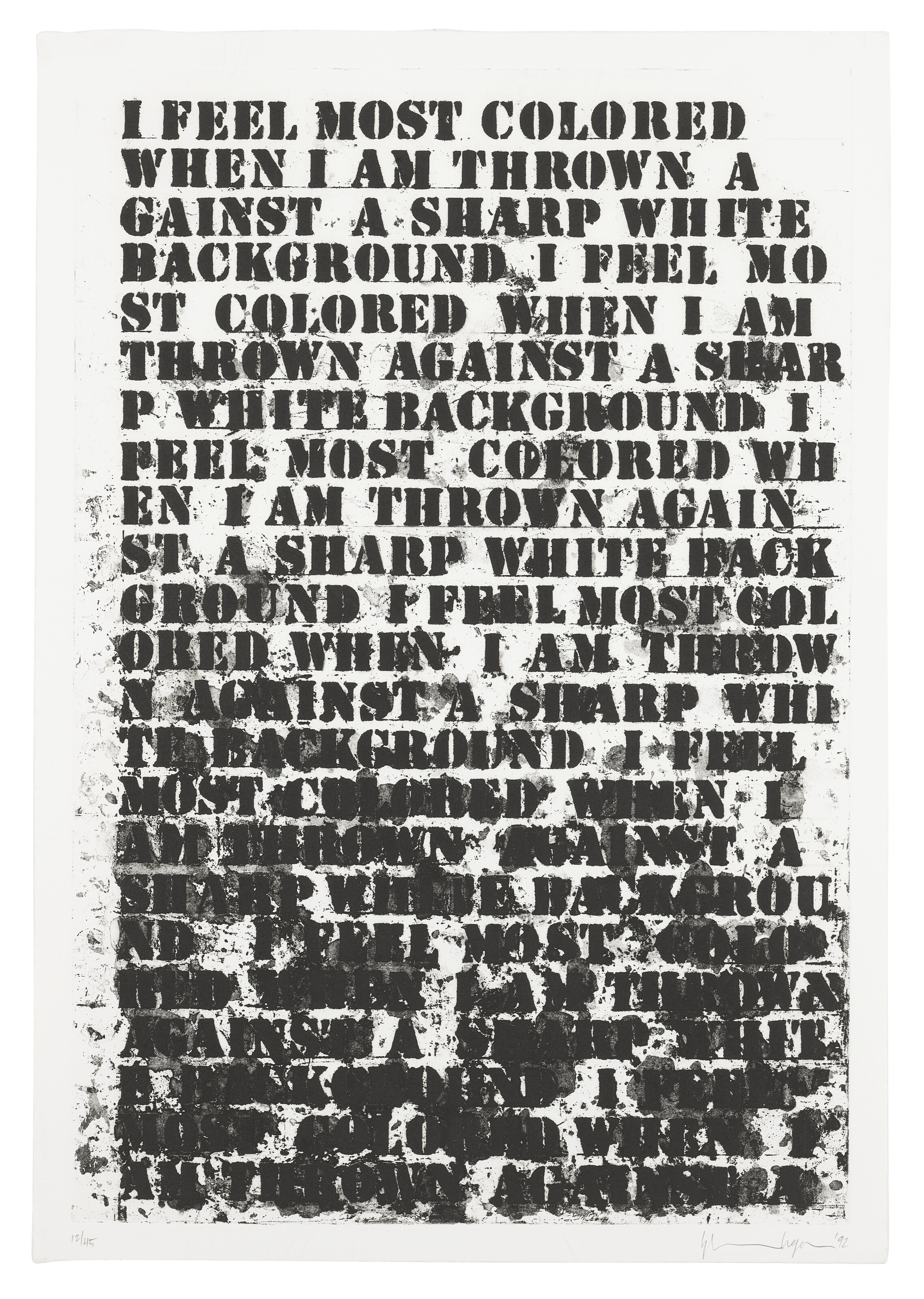 Glenn Ligon — Без названия (Четыре гравюры), изображение 5