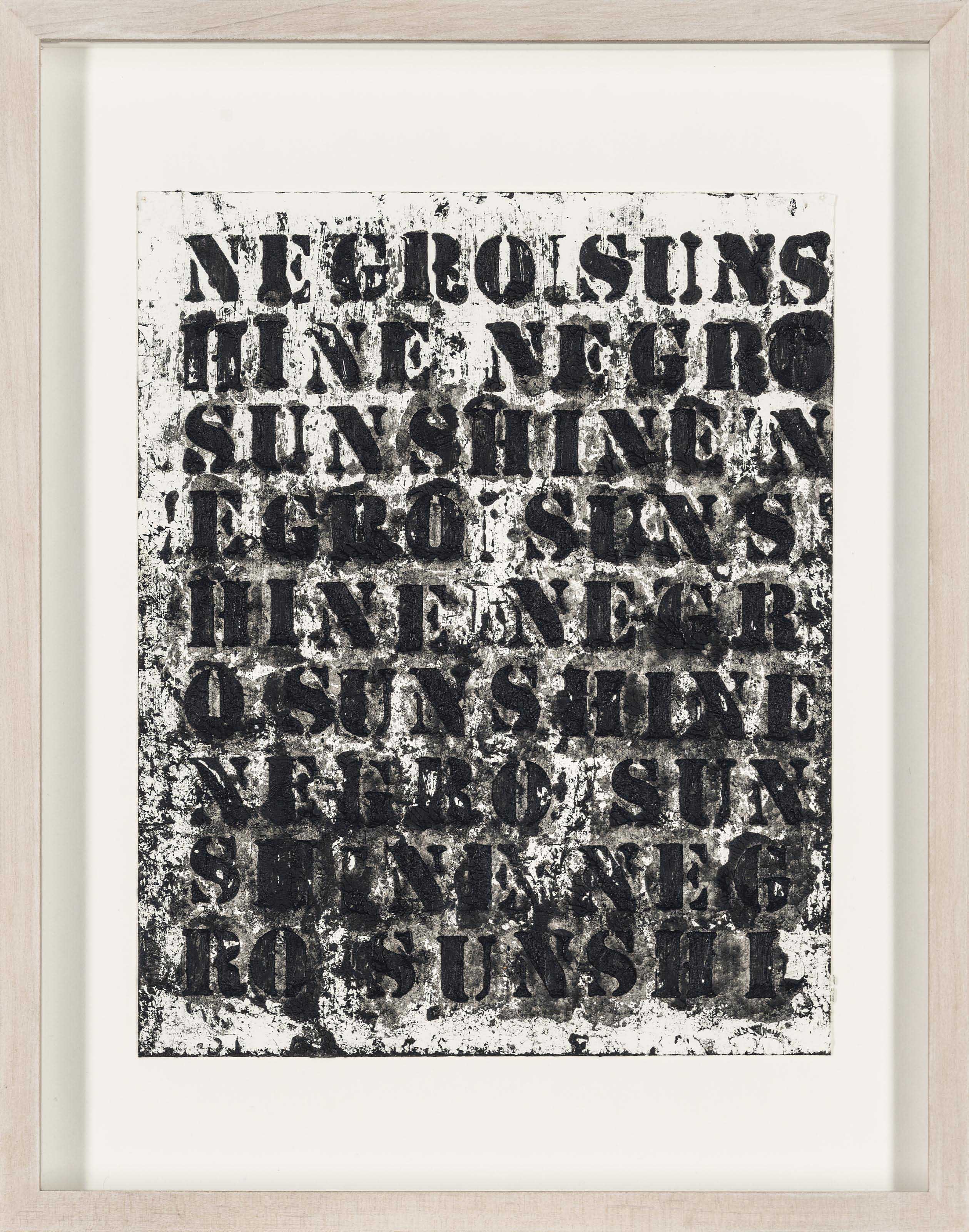 Glenn Ligon — Этюд для Negro Sunshine II #15