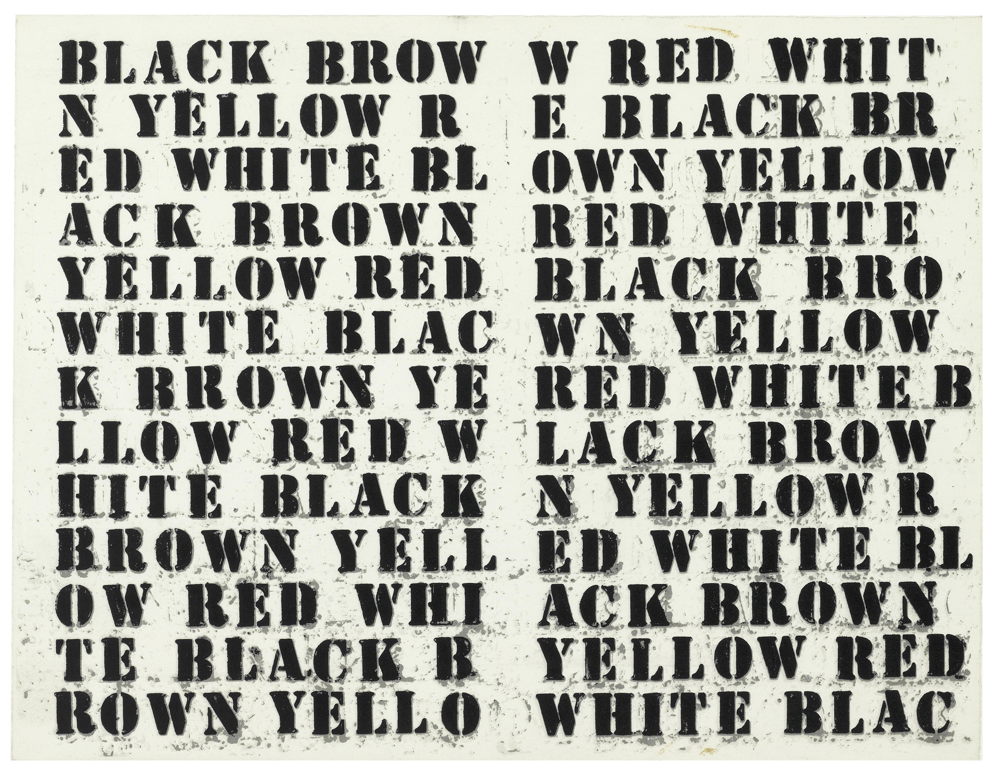 Glenn Ligon — Без названия (Меню из лисичек)
