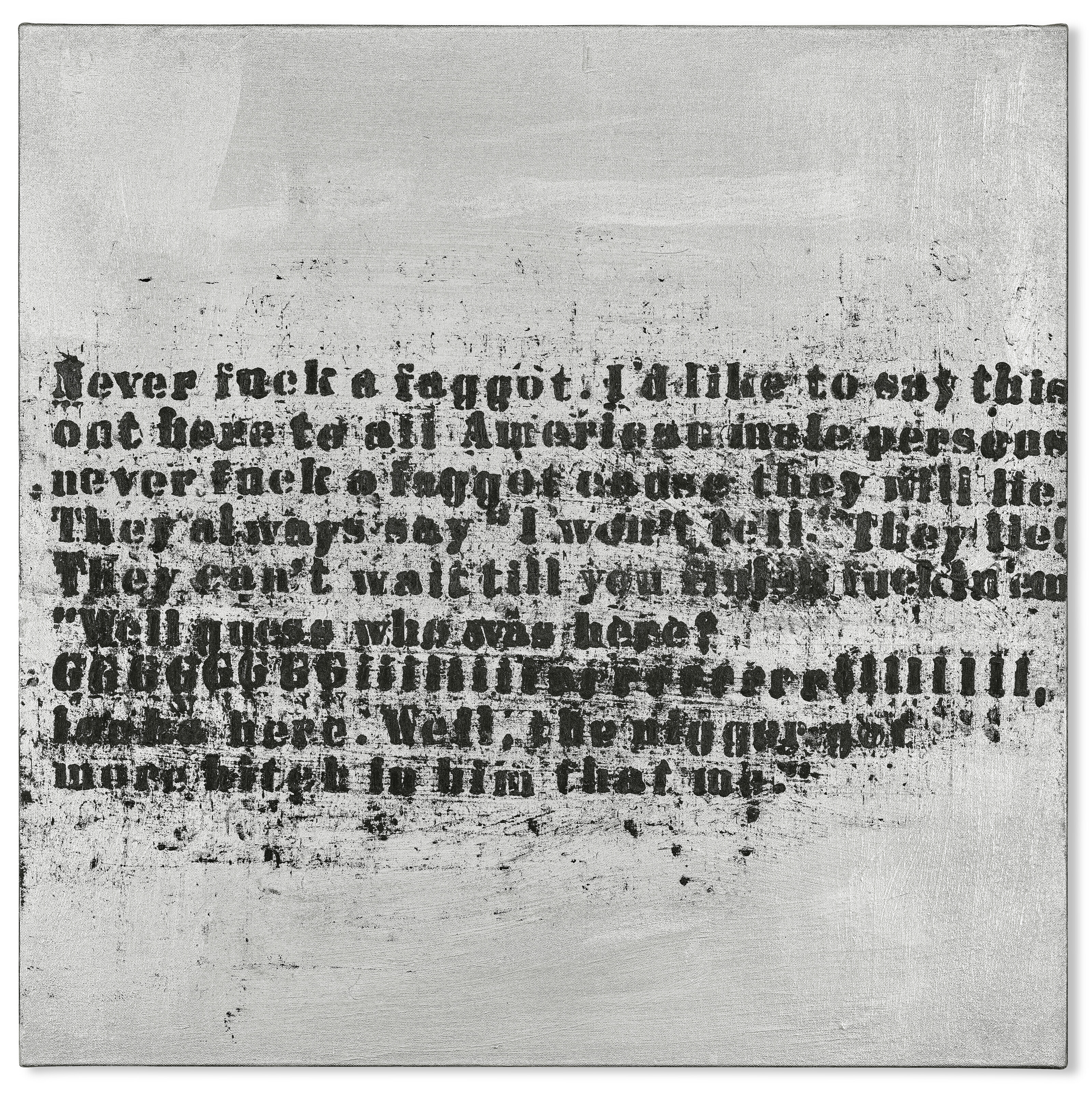 Glenn Ligon — Сильвер Большая стерва, чем я #1