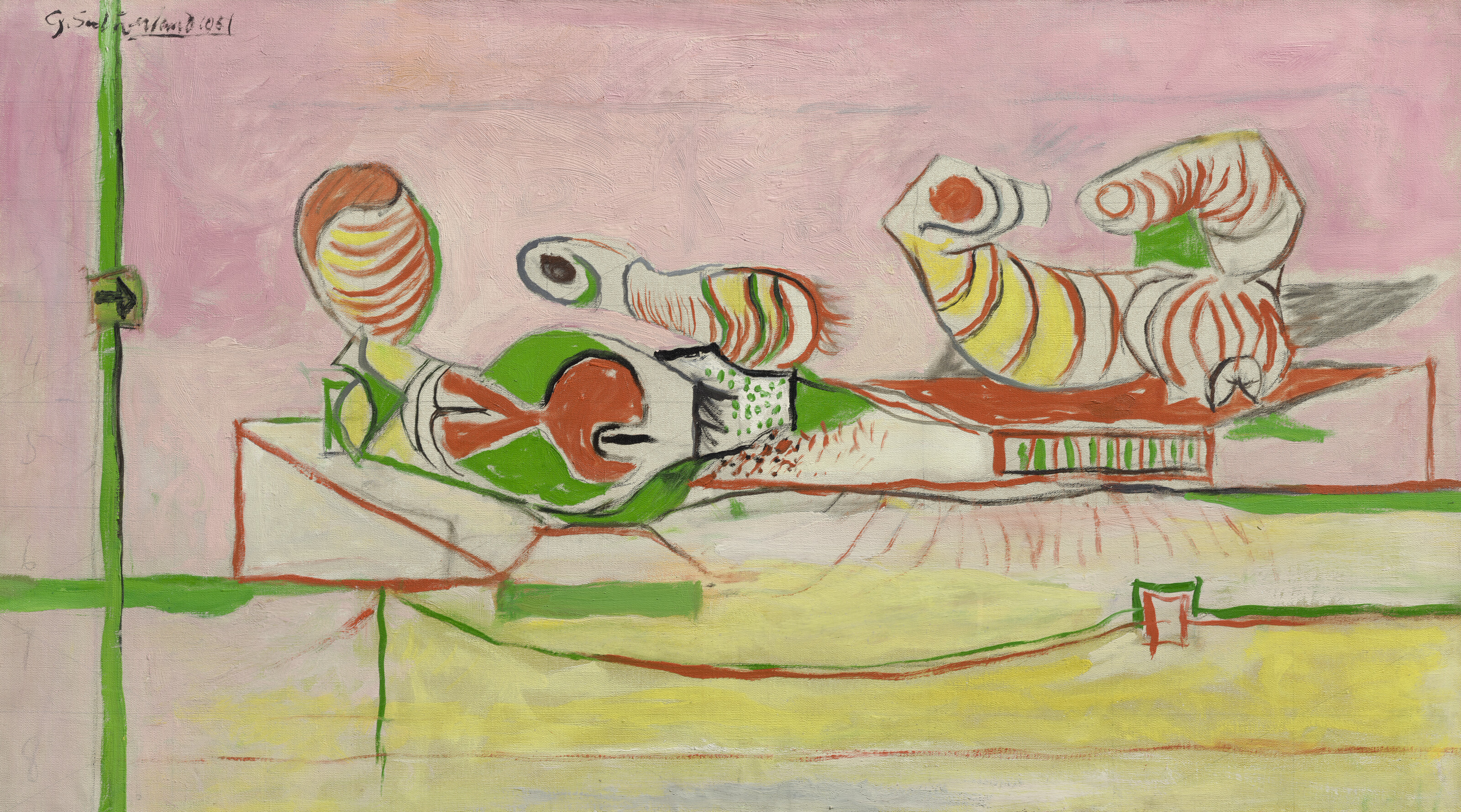 Graham Sutherland — Две формы в террасном ландшафте