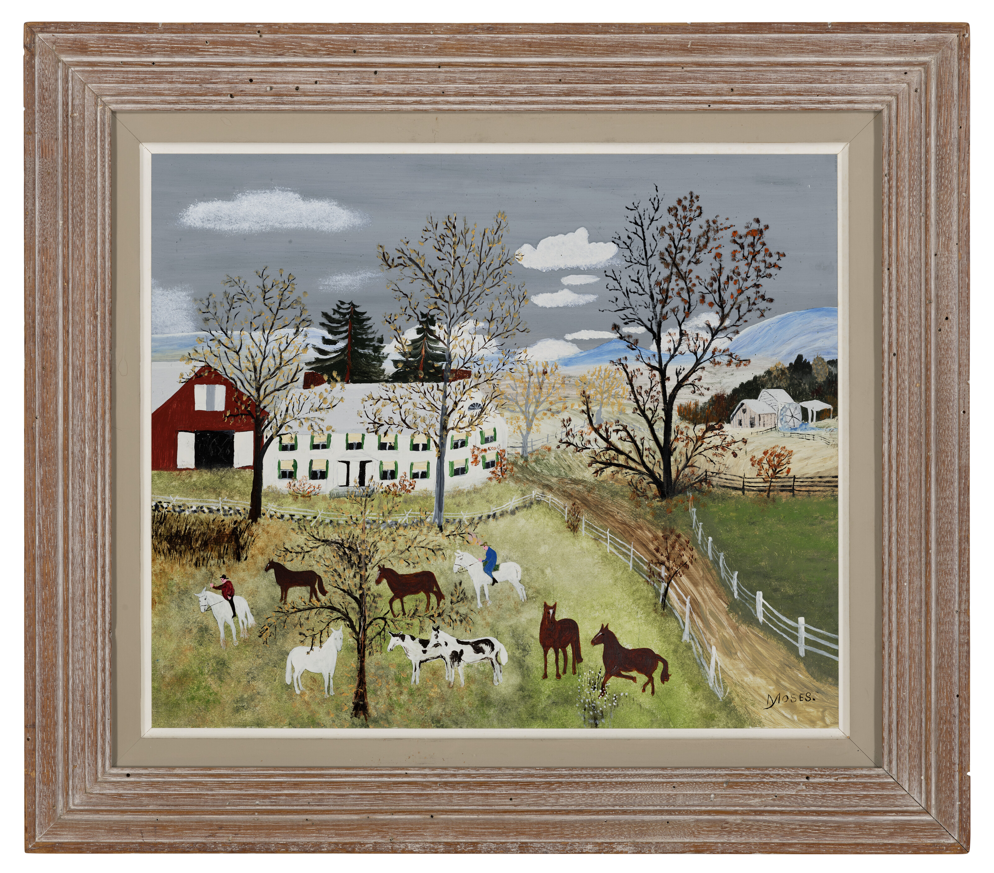 Grandma Moses — Пятнистые лошади, изображение 2