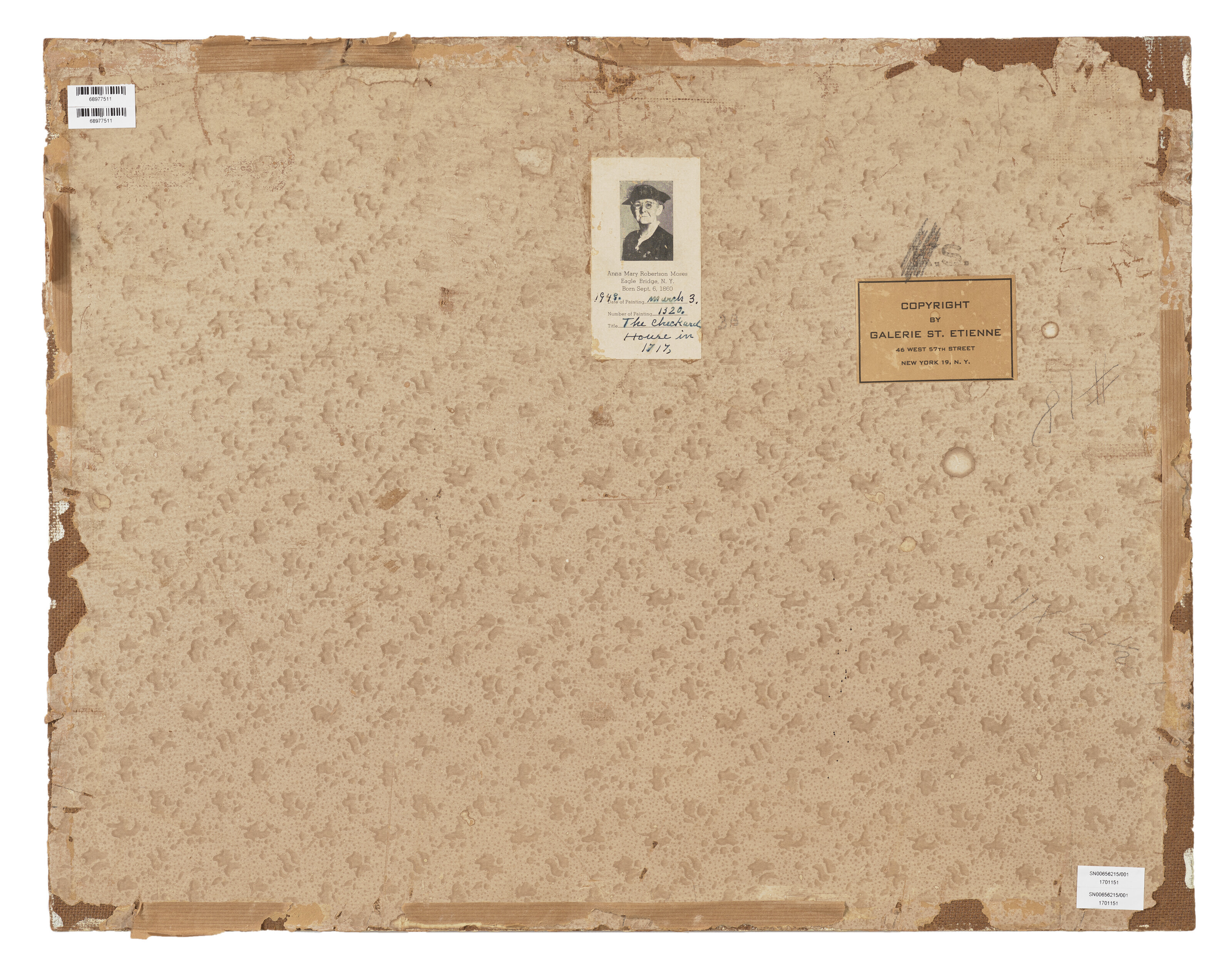 Grandma Moses — КЛЕТЧАТЫЙ ДОМ В 1717 ГОДУ, изображение 2