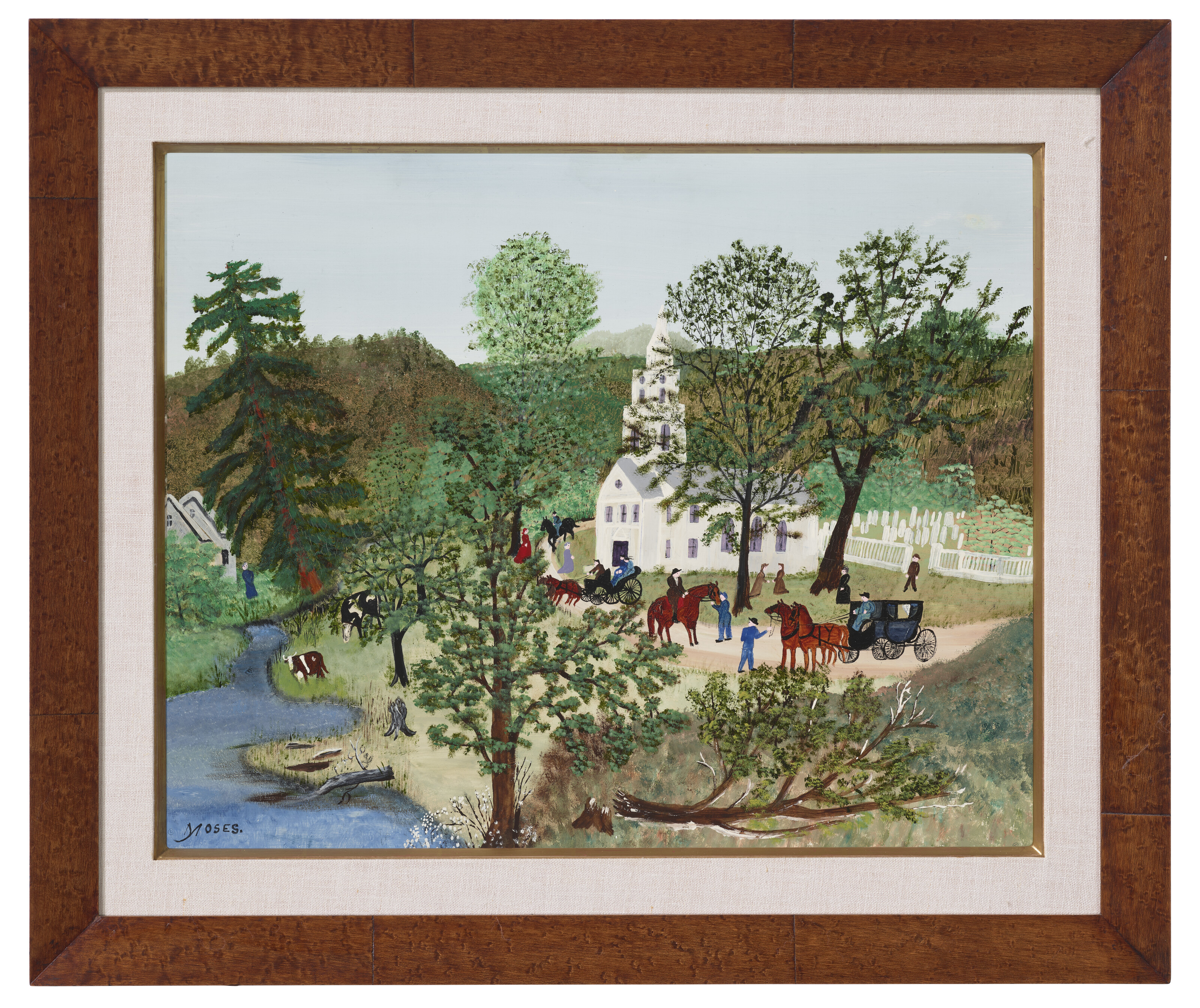 Grandma Moses — Церковь в Диком лесу, изображение 2