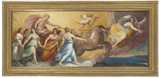 Guido Reni — Полярное сияние: Аполлон в своей колеснице, предшествуемый рассветом.