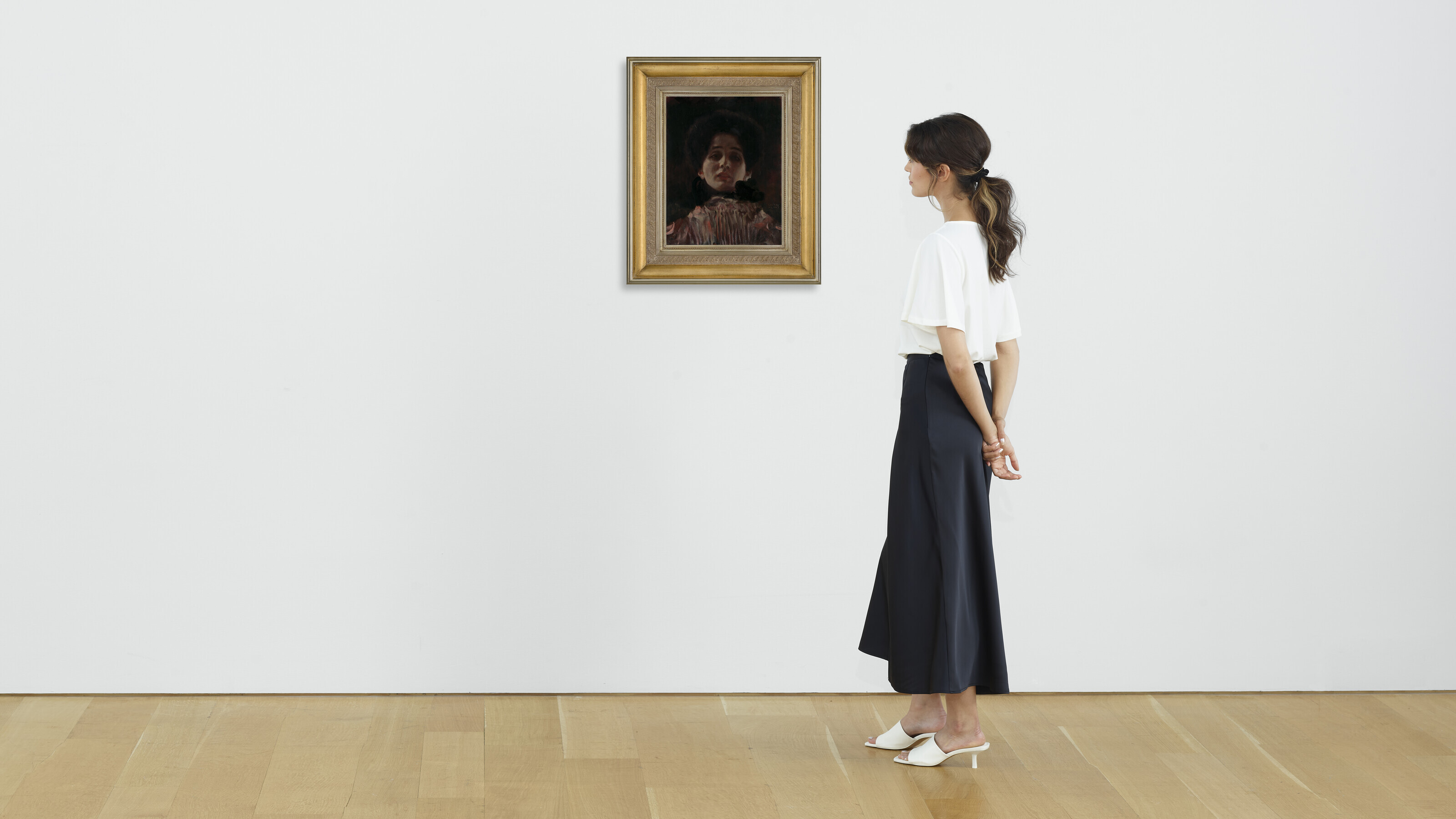 Gustav Klimt — Дама лицом к лицу с красивым лицом (Damenbilden en face), изображение 4