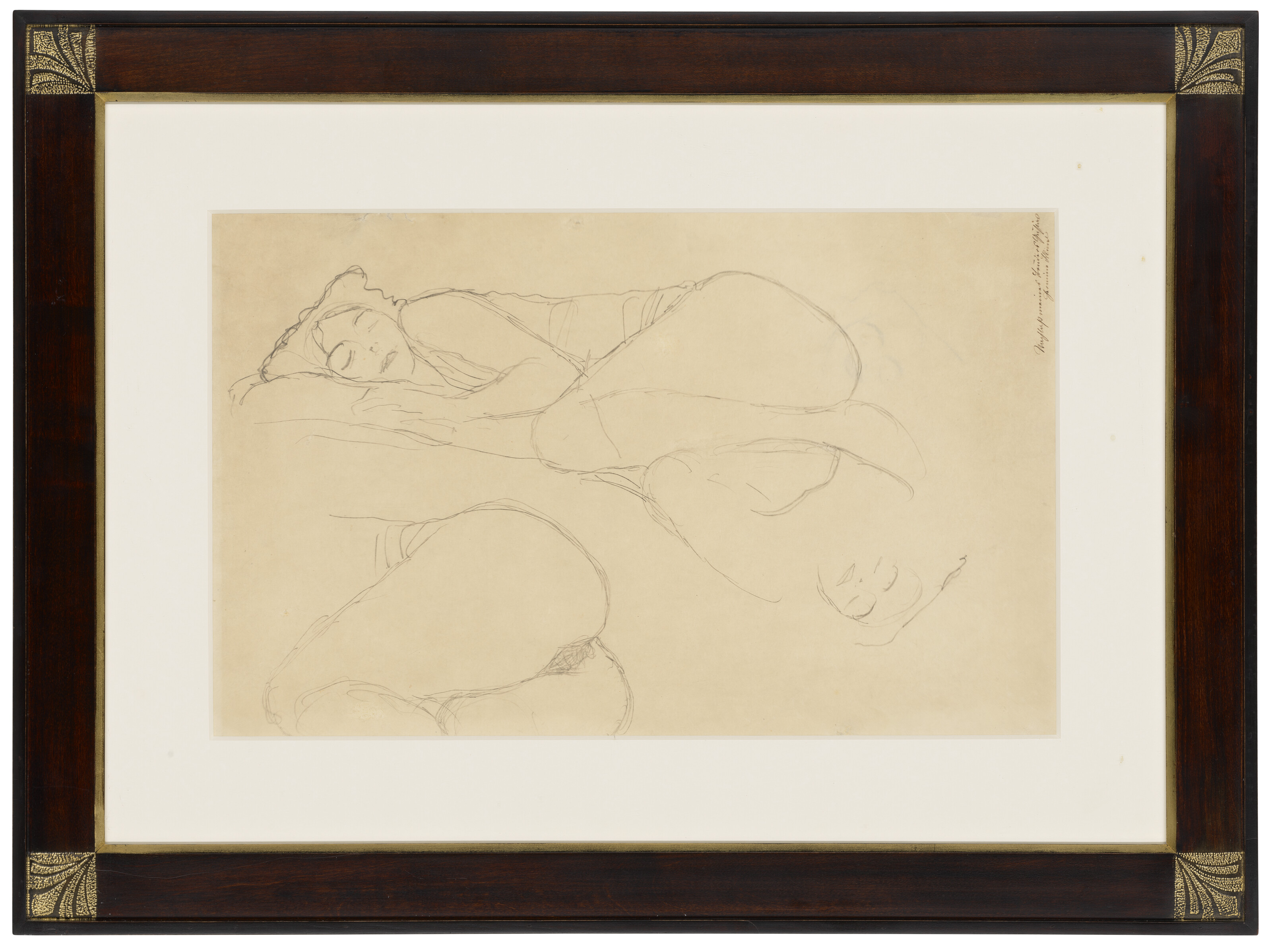 Gustav Klimt — Цвай-студент, изучающий Кауэрнден нах линкс, Копфстудия, изображение 2