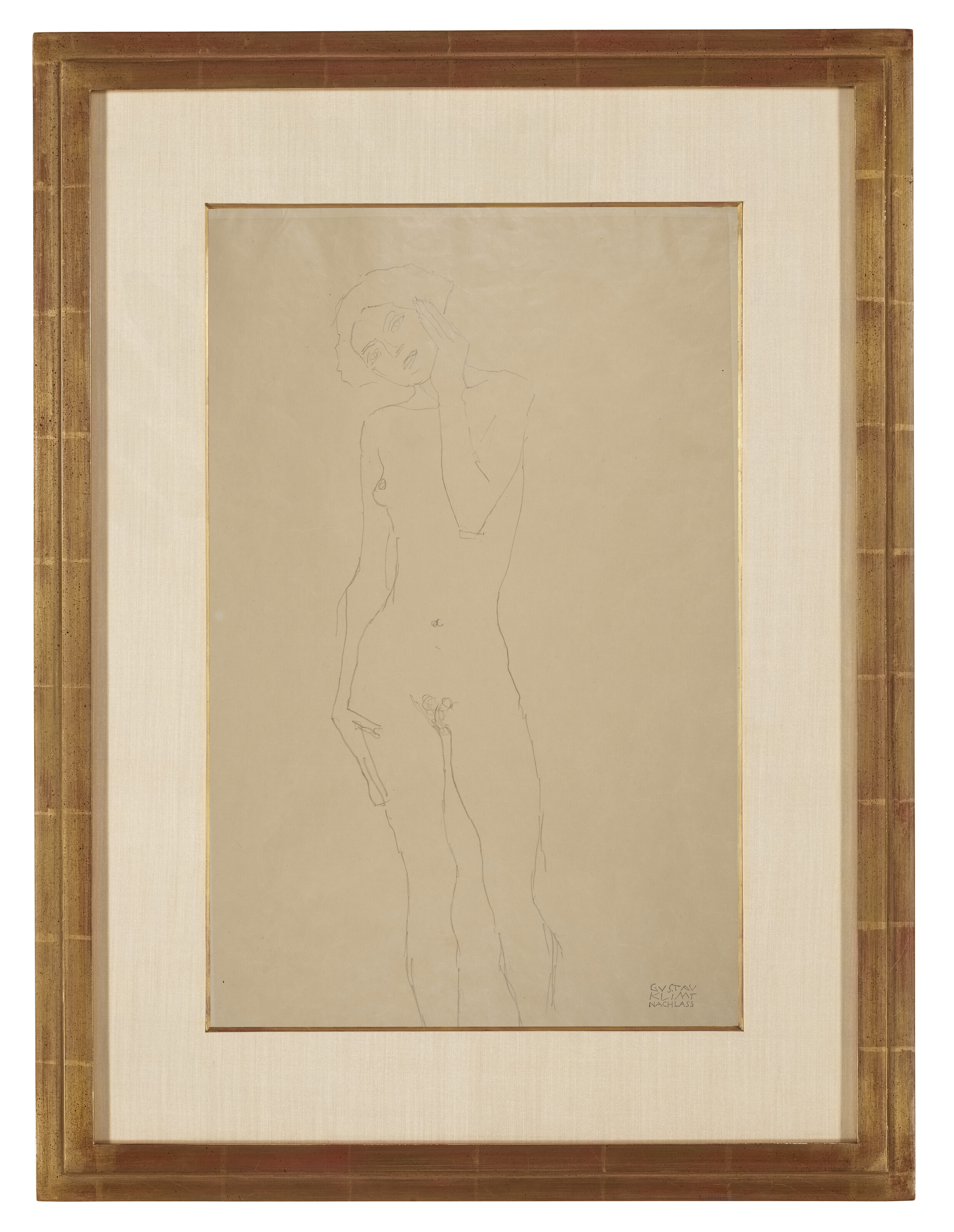 Gustav Klimt — Стехендер Мэдченакт фон ворне, изображение 2