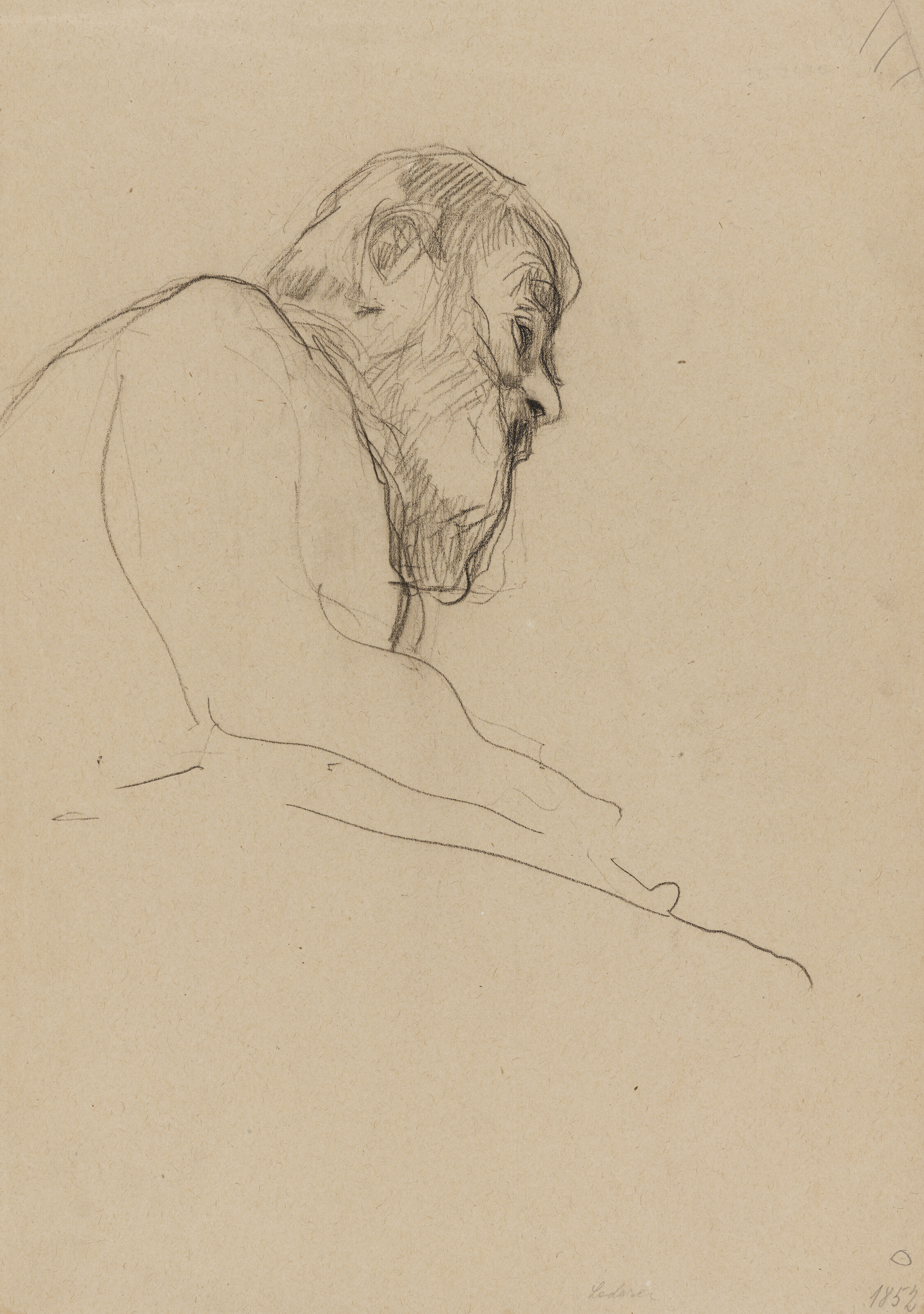 Gustav Klimt — Учеба по специальности "Юриспруденция" (начальная); Изменение профиля, учеба по специальности "Юриспруденция" (обратная сторона), изображение 2