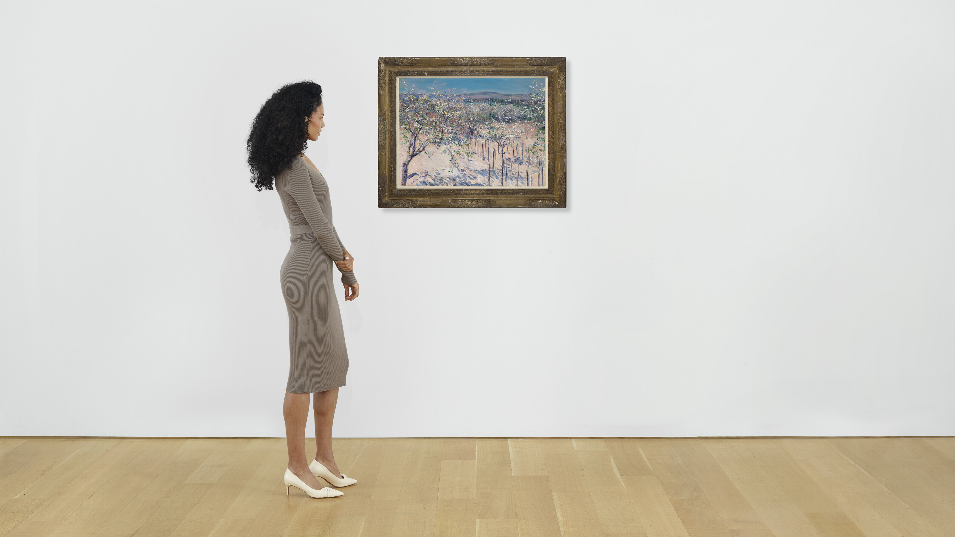 Gustave Caillebotte — Служанка, собирающая цветы, Коломб, изображение 3