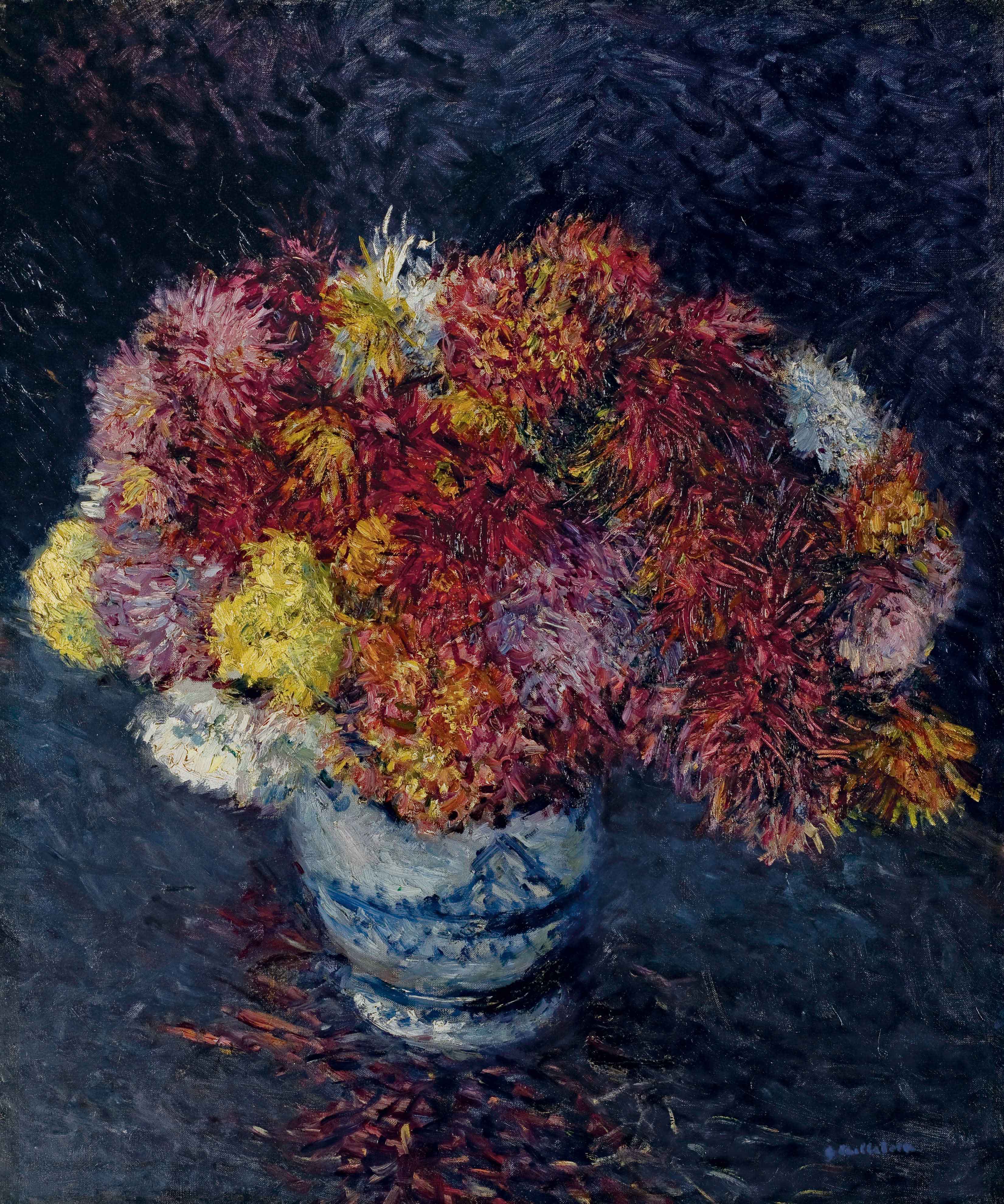 Gustave Caillebotte — Букет хризантем