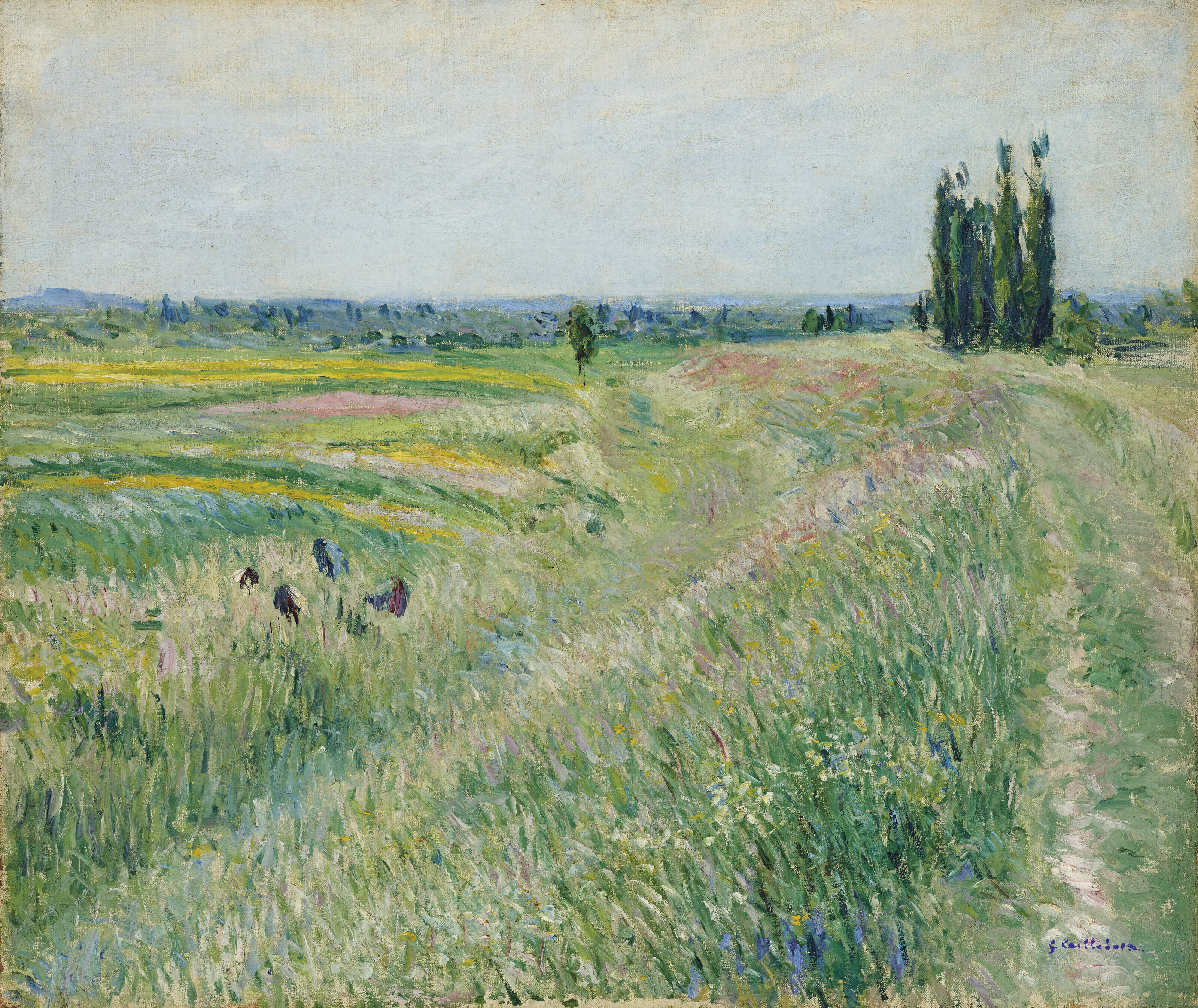 Gustave Caillebotte — Ла-Плен-де-Женевилье, группа жителей