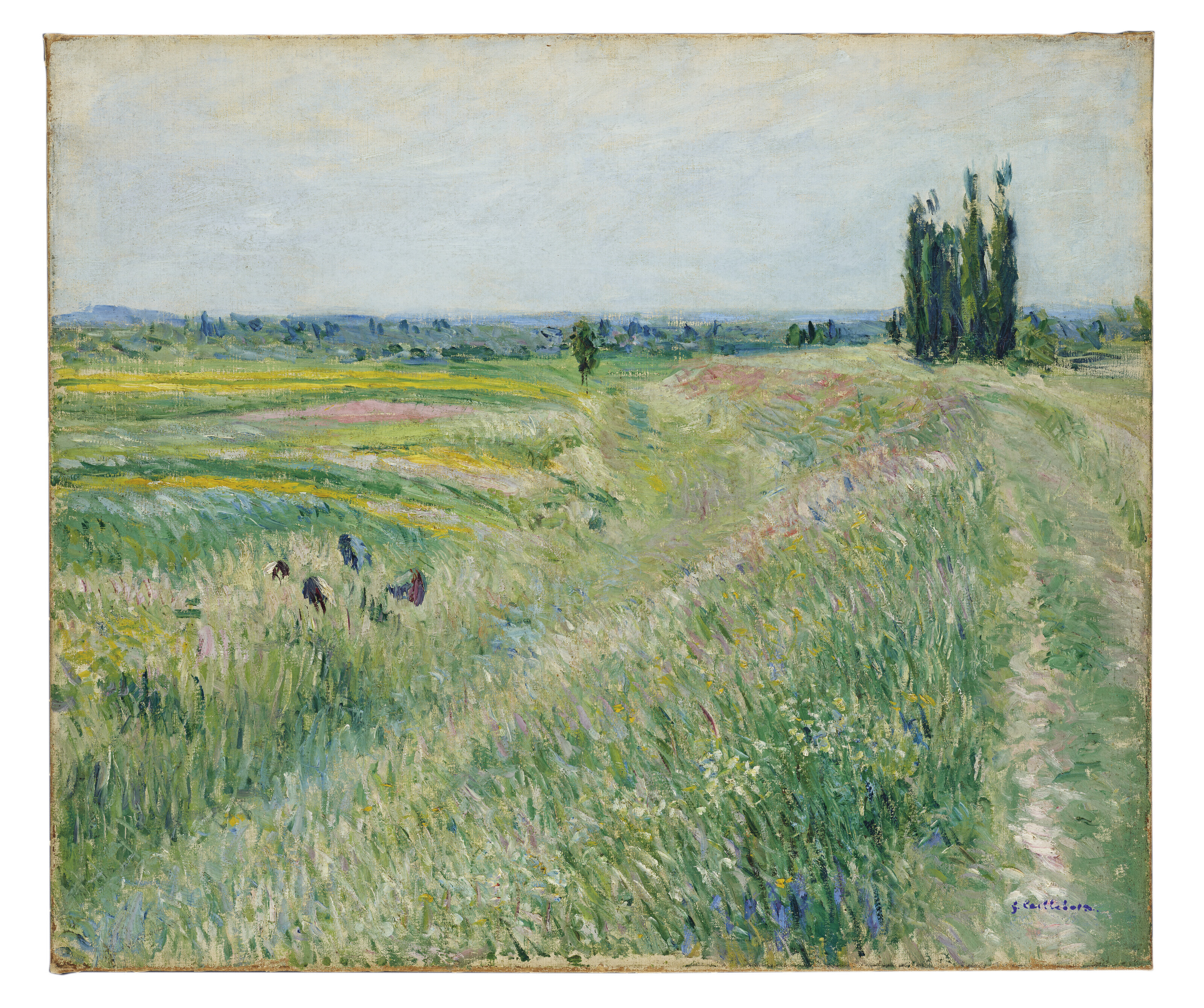 Gustave Caillebotte — Ла-Плен-де-Женевилье, группа жителей, изображение 2