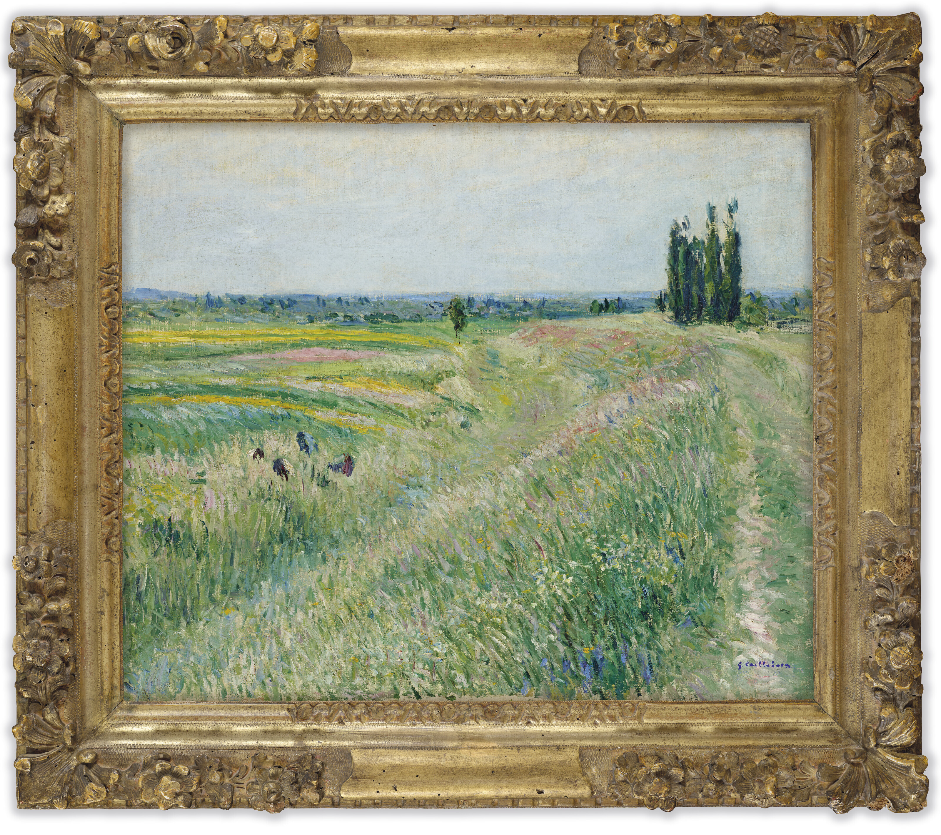 Gustave Caillebotte — Ла-Плен-де-Женевилье, группа жителей, изображение 4