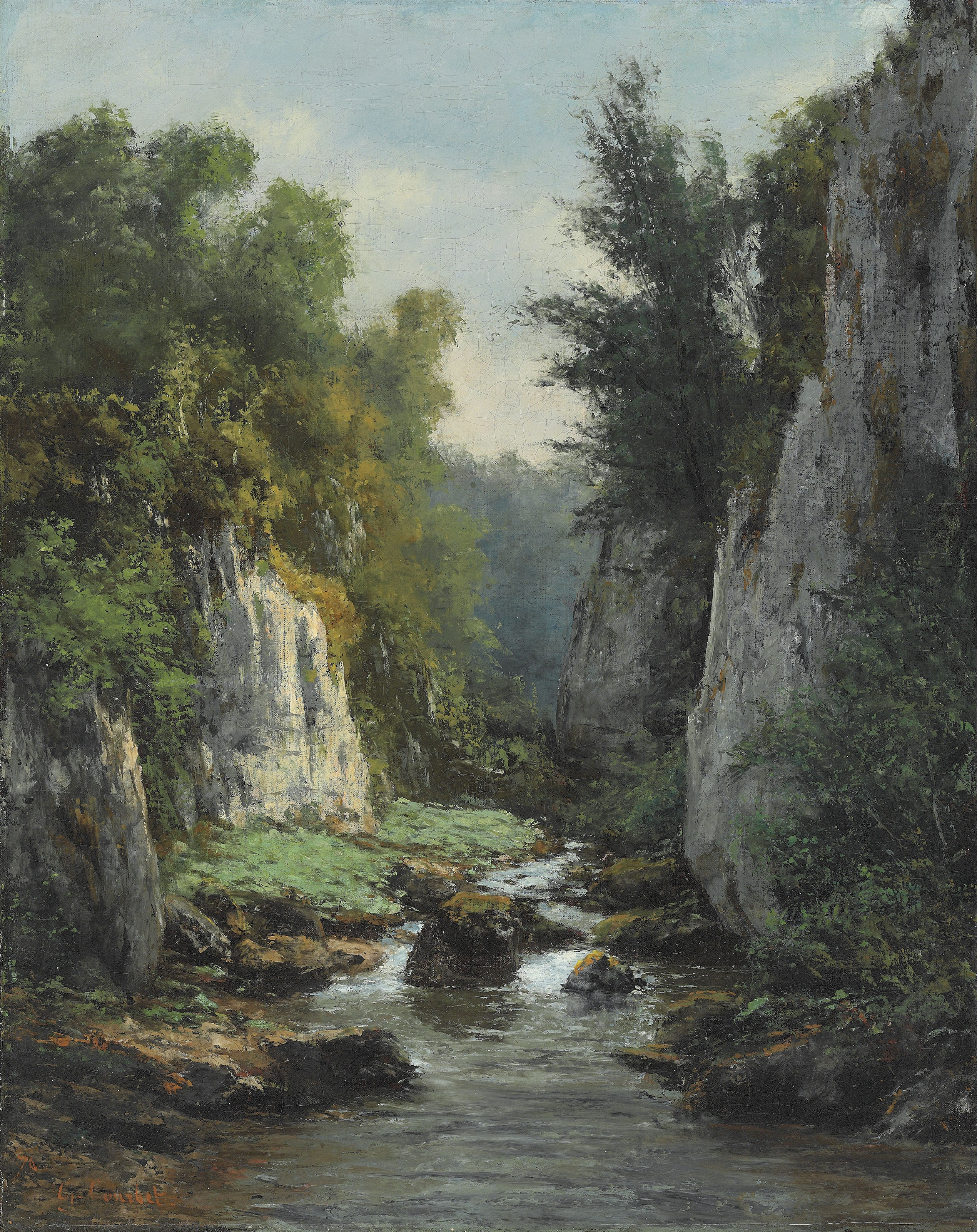 Gustave Courbet — Отель Le Ruisseau среди деревьев