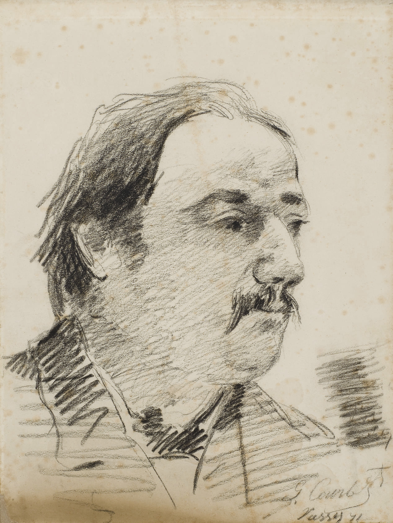 Gustave Courbet — Портрет мужчины с усами, в день свадьбы-четверть второго