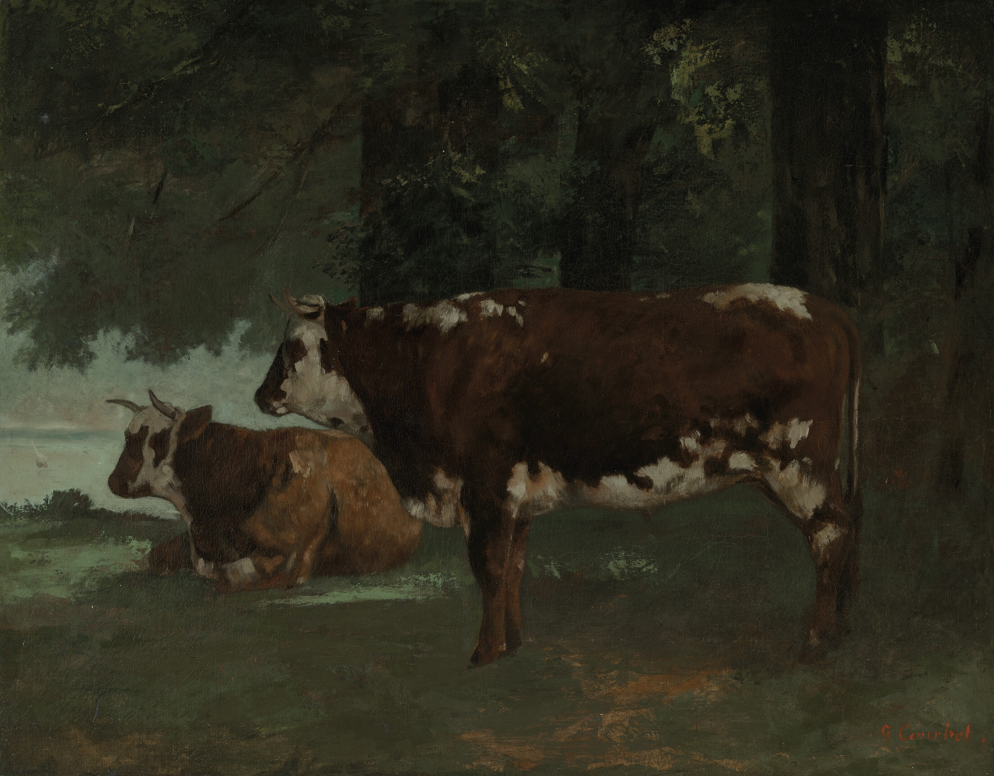 Gustave Courbet — Двое мужчин в халате маррон