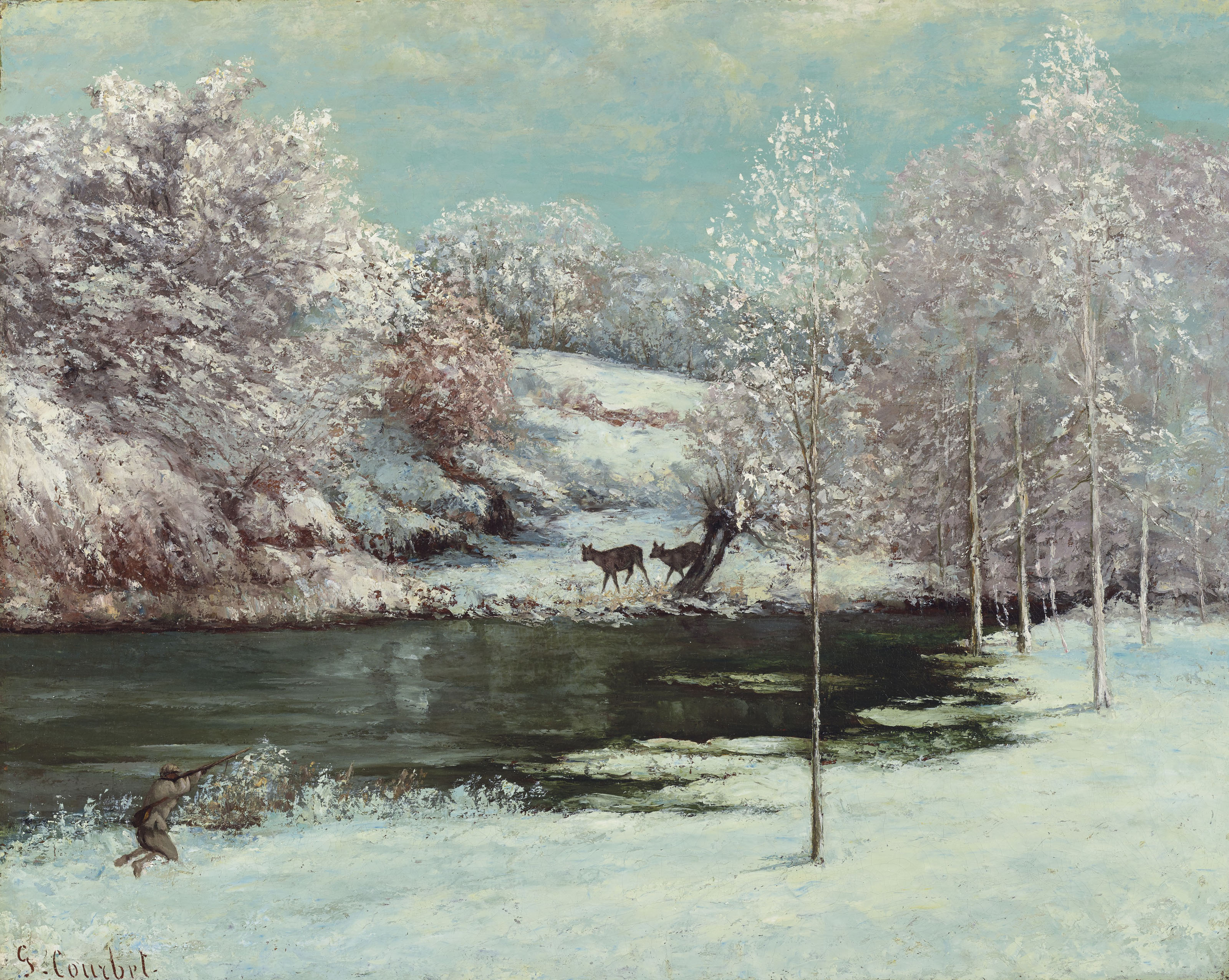 Gustave Courbet — Охотник в танце с соседкой