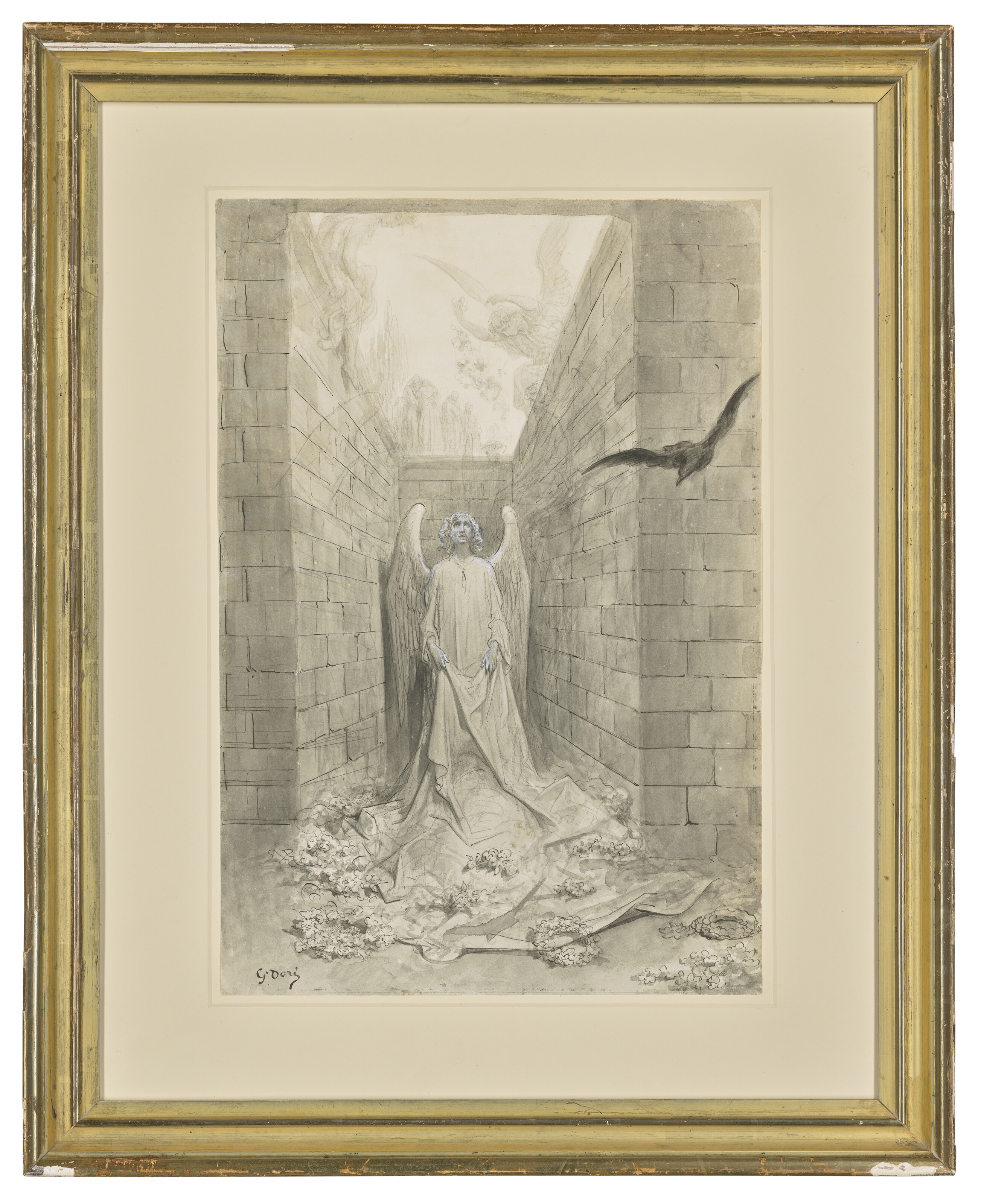 Gustave Dore — "Скорбь по утраченной Леноре" - иллюстрация к роману Эдгара Аллана По "Ворон"., изображение 2