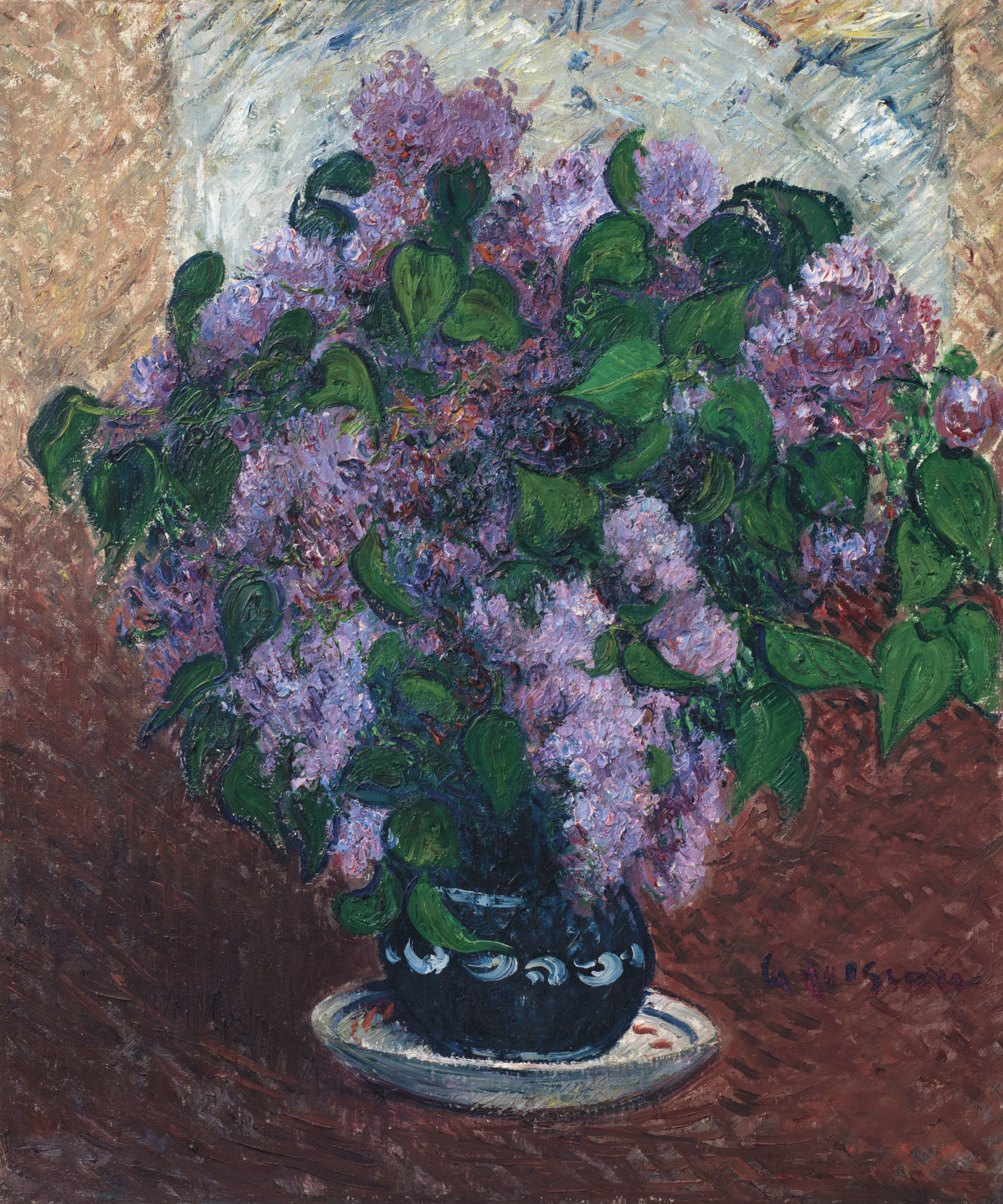 Gustave Loiseau — Смерть природы среди лилий ( справа ); Мост на Ривьере ( сзади )