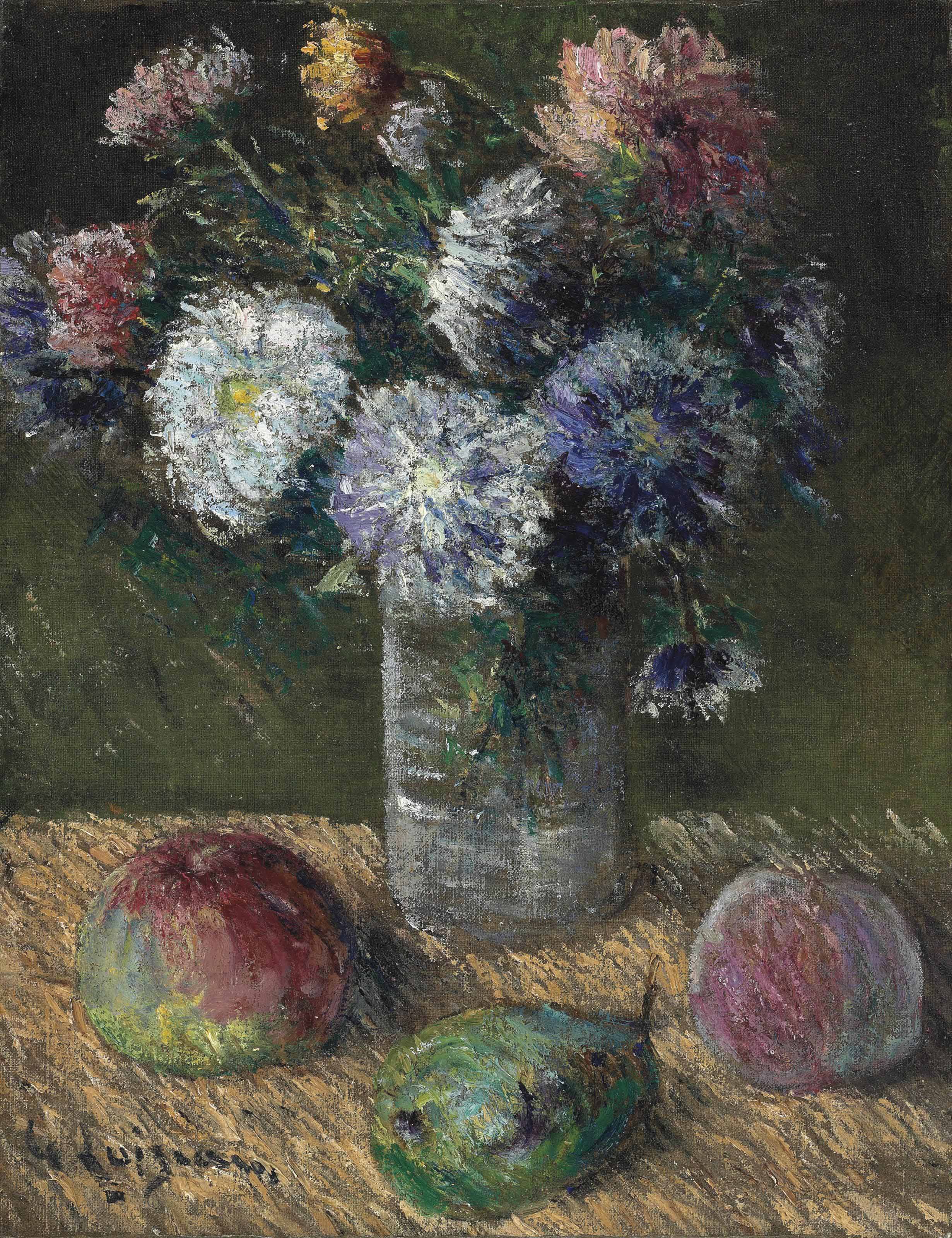 Gustave Loiseau — Букет цветов и фруктов