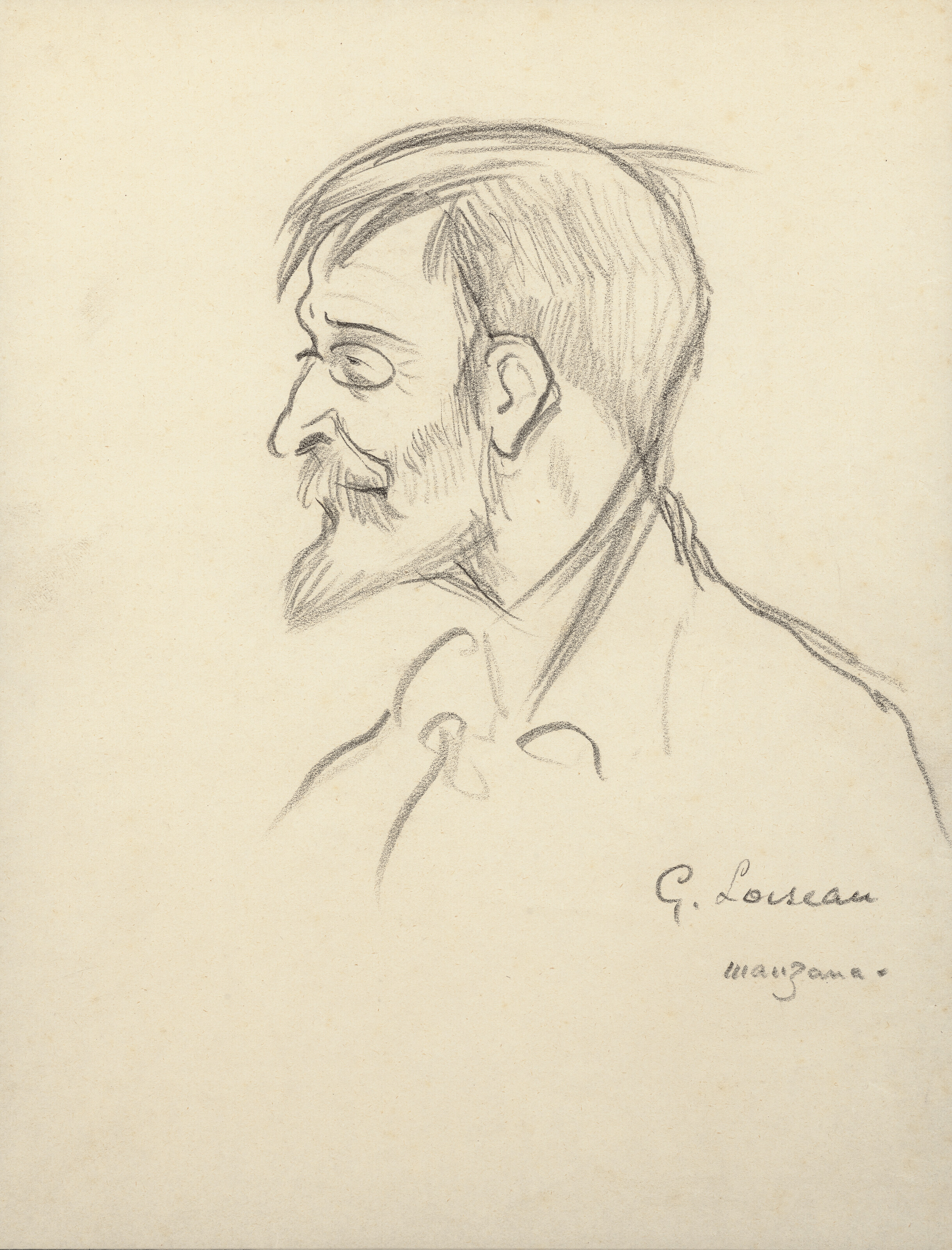 Gustave Loiseau — Группа из восьми портретных набросков: Автопортрет; Винсент Ван Гог; Гюстав Луазо; Поль Гоген; Жильбер Уайт; Анри де Тулуз-Лотрек; Амбруаз Воллар; и Поль Синьяк., изображение 3