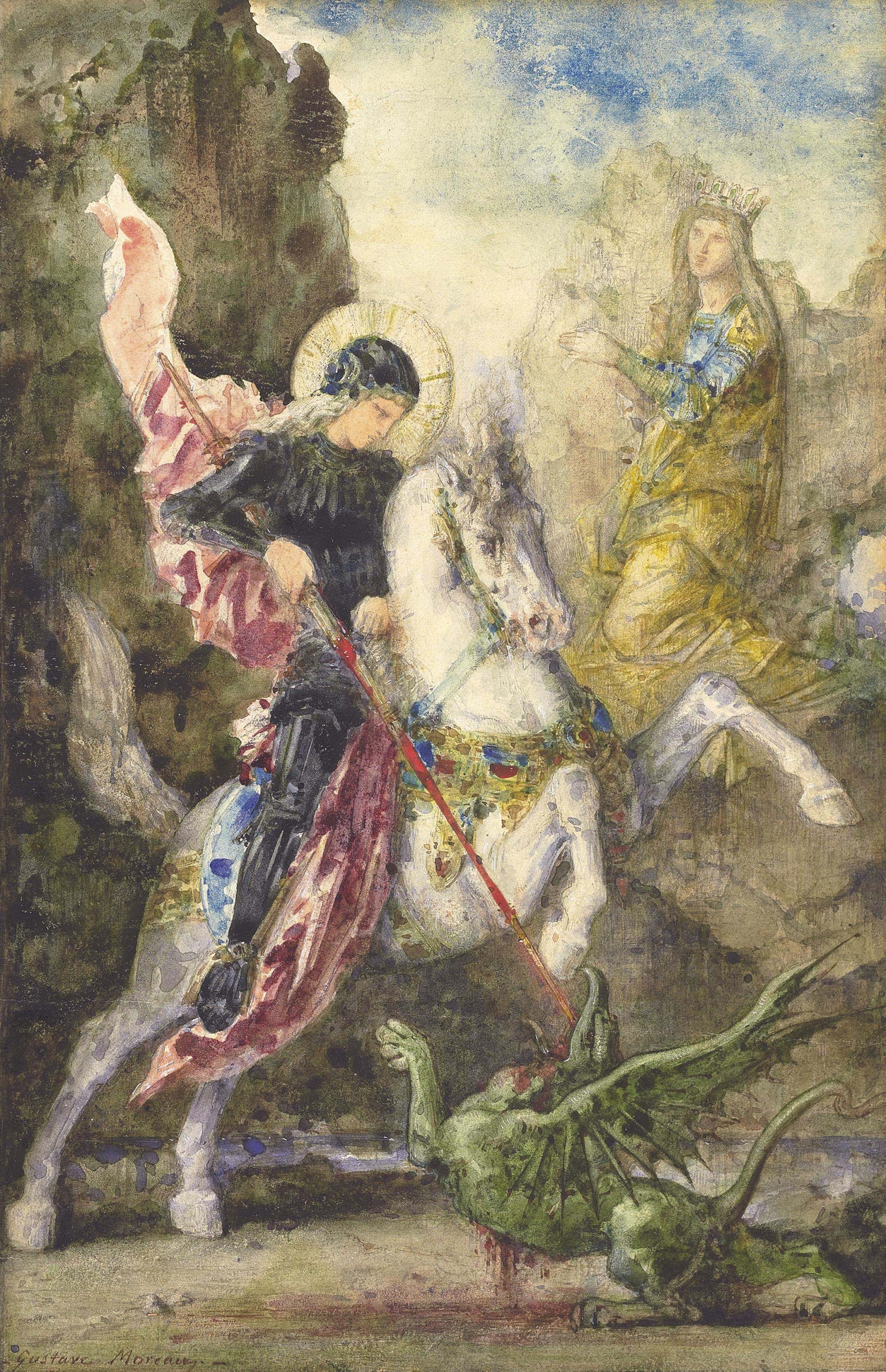 Gustave Moreau — Святой Георгий и дракон