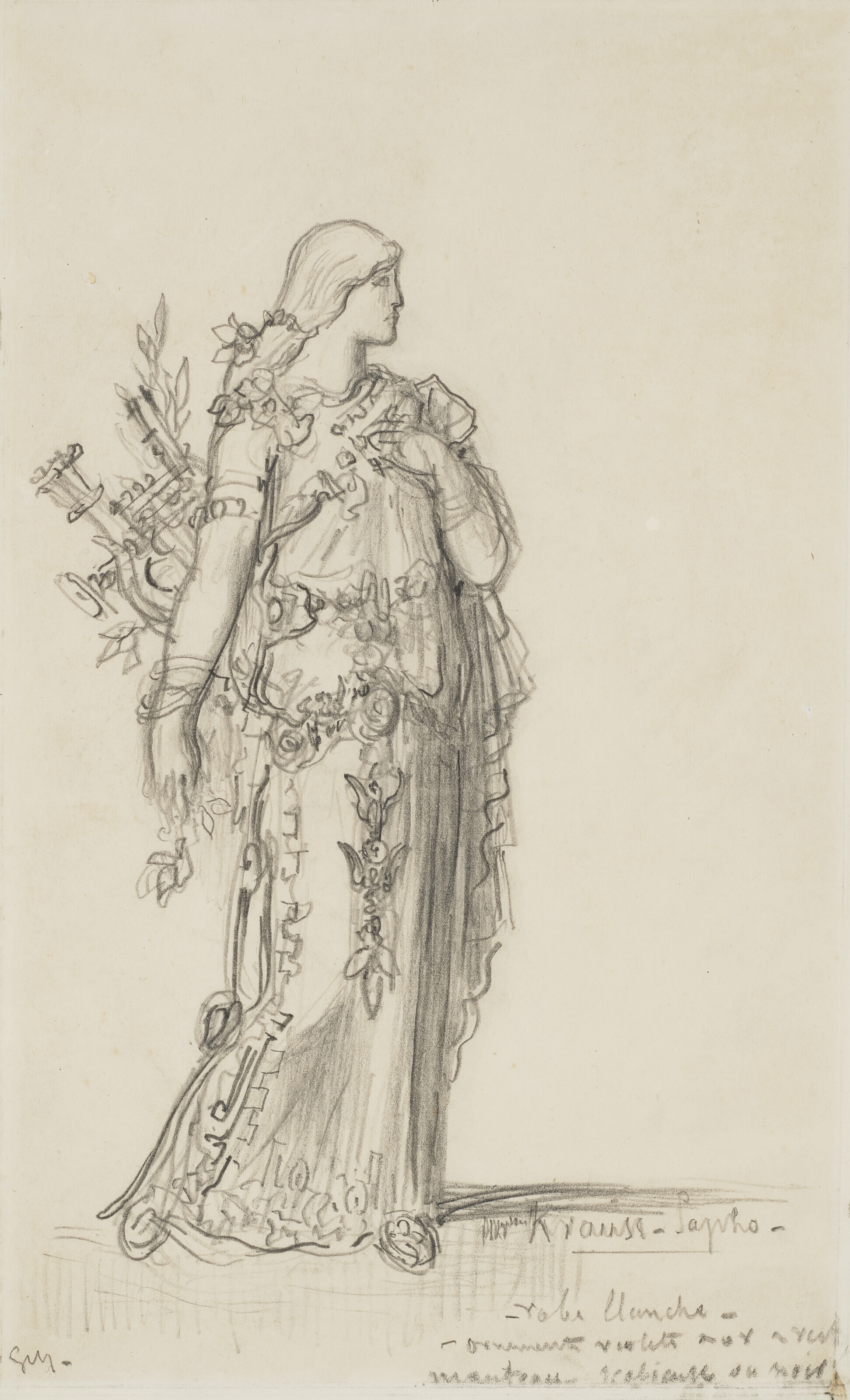 Gustave Moreau — Дизайн костюма для Сафо