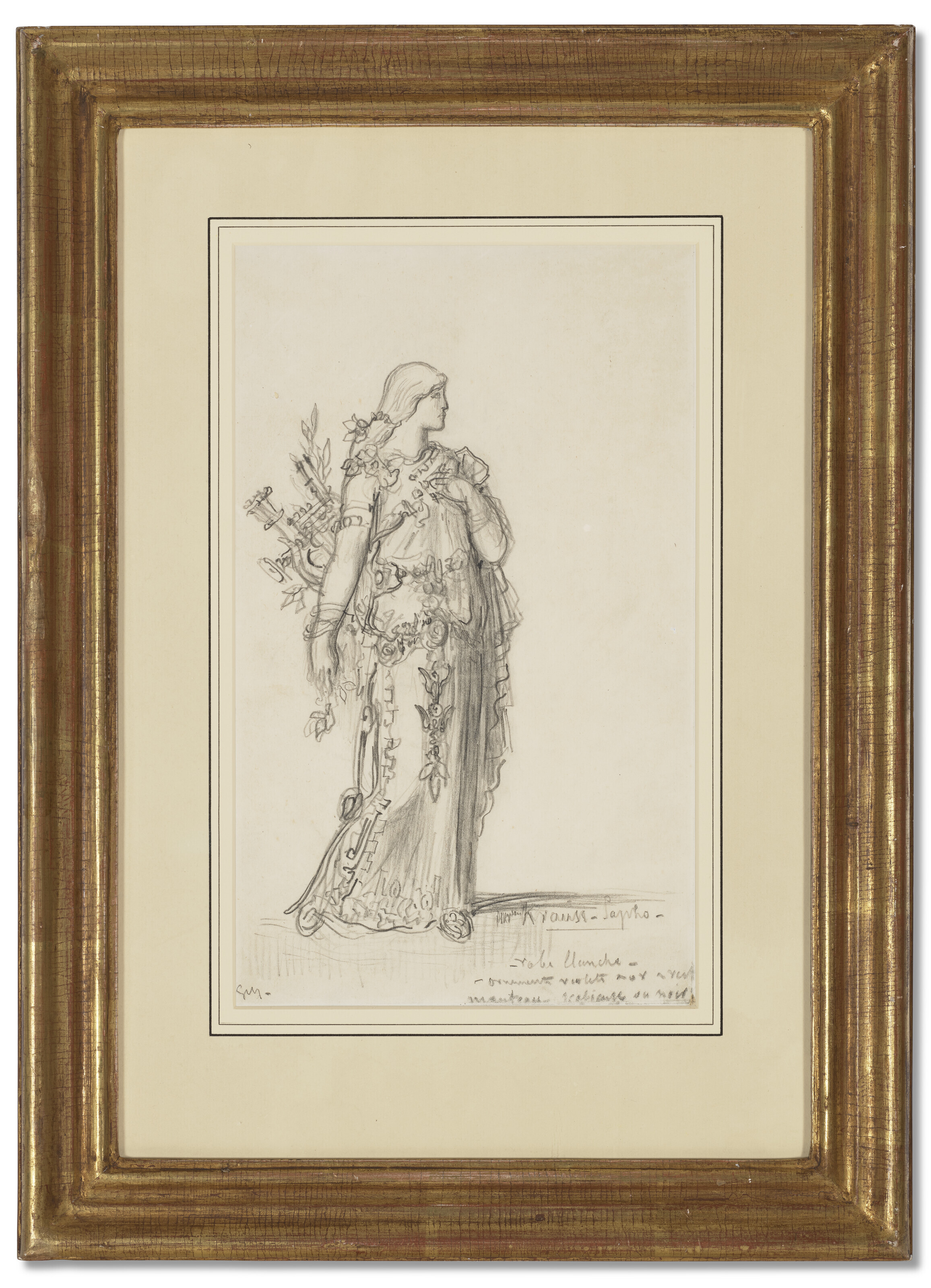 Gustave Moreau — Дизайн костюма для Сафо, изображение 2