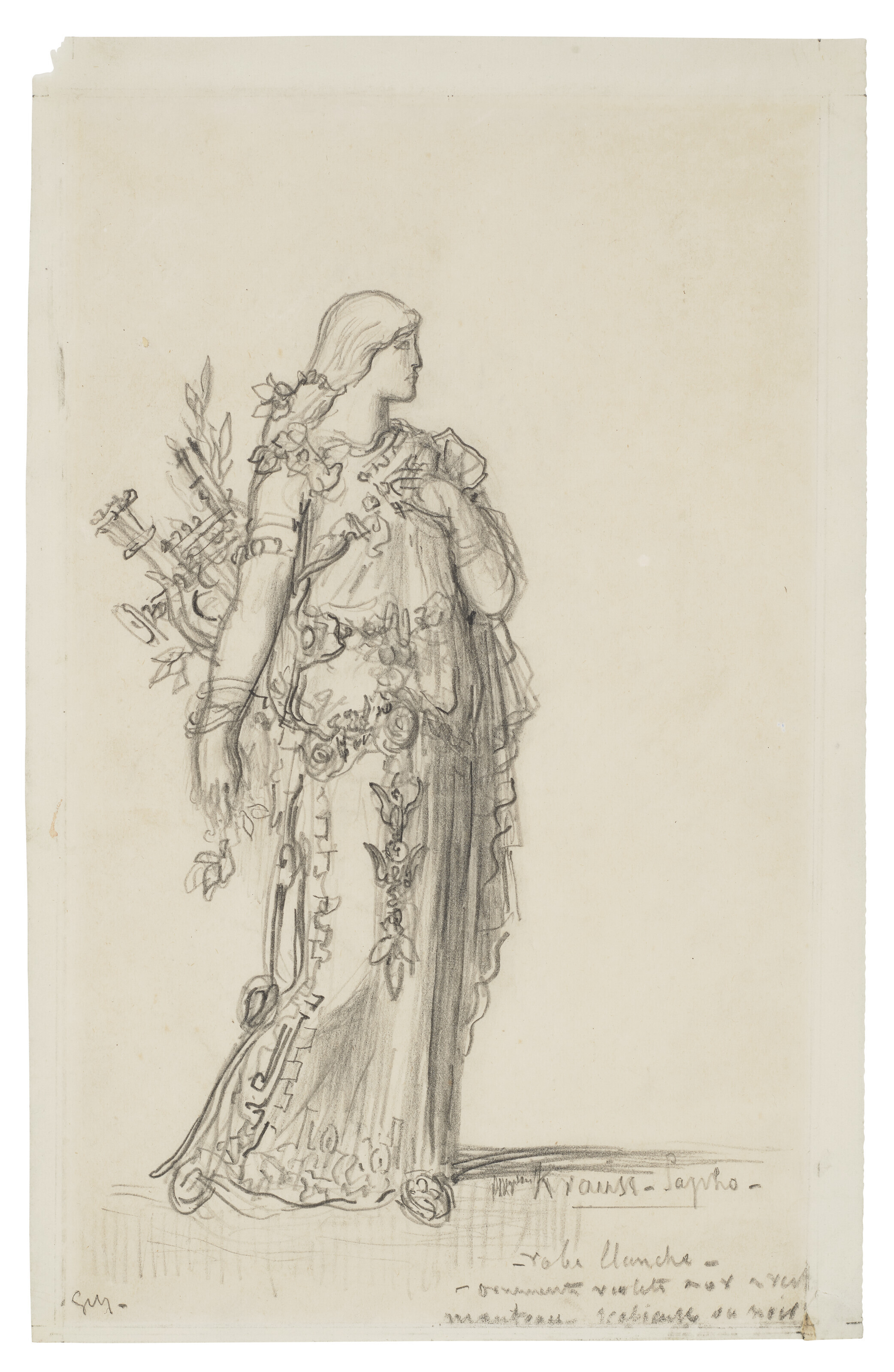 Gustave Moreau — Дизайн костюма для Сафо, изображение 4