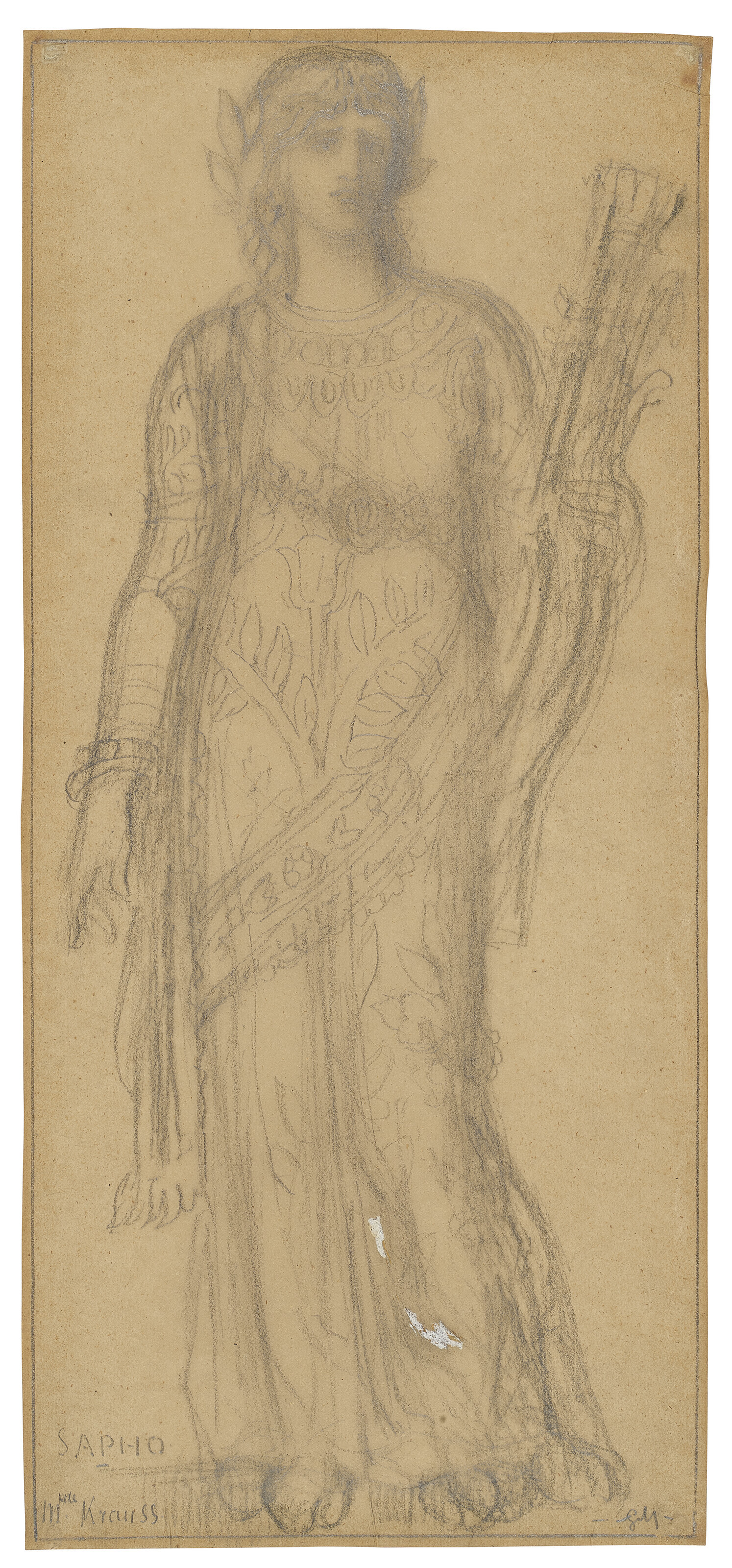 Gustave Moreau — Дизайн костюмов для Сафоны в опере Шарля Гуно