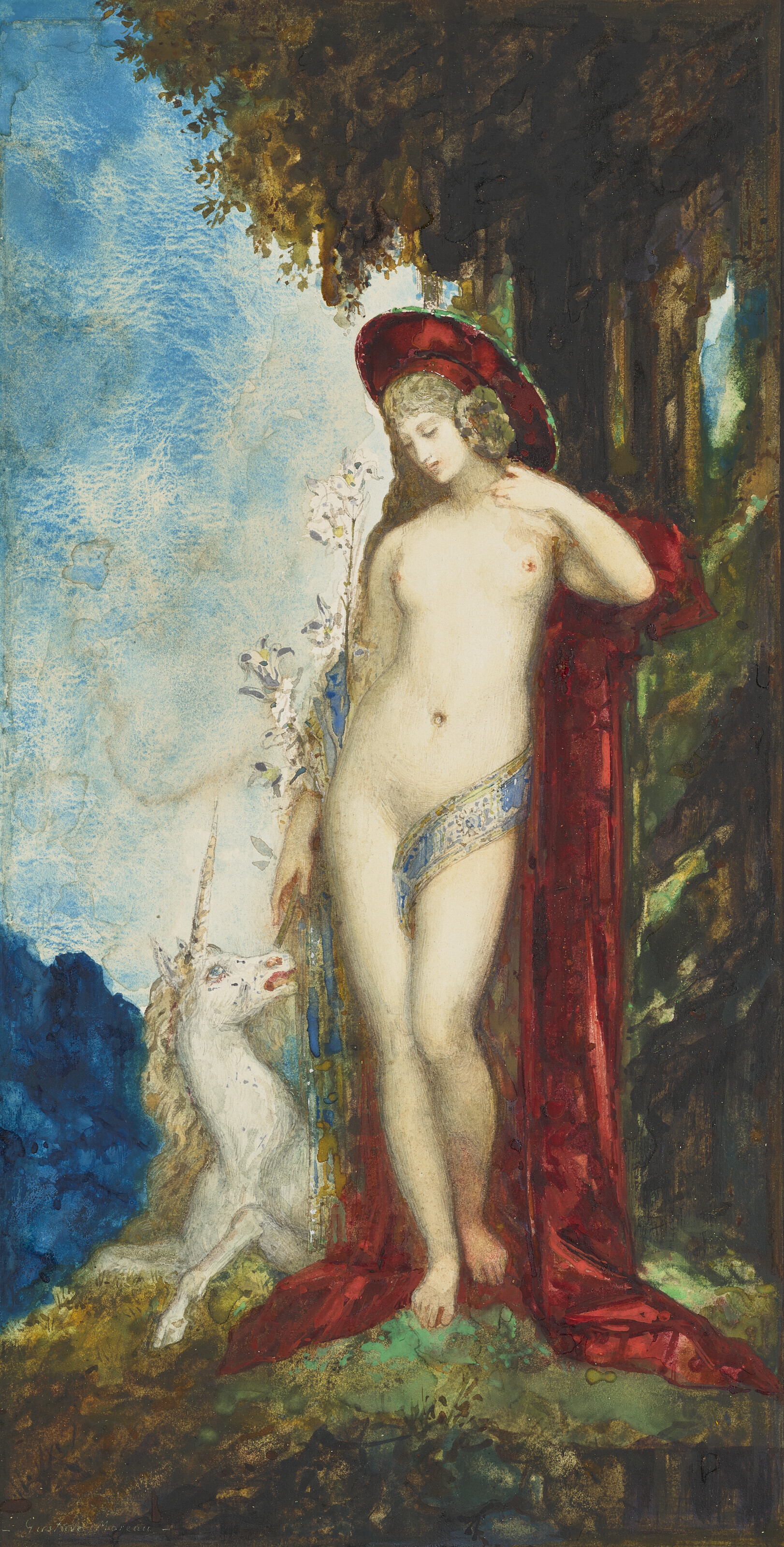 Gustave Moreau — Женщина и единорог