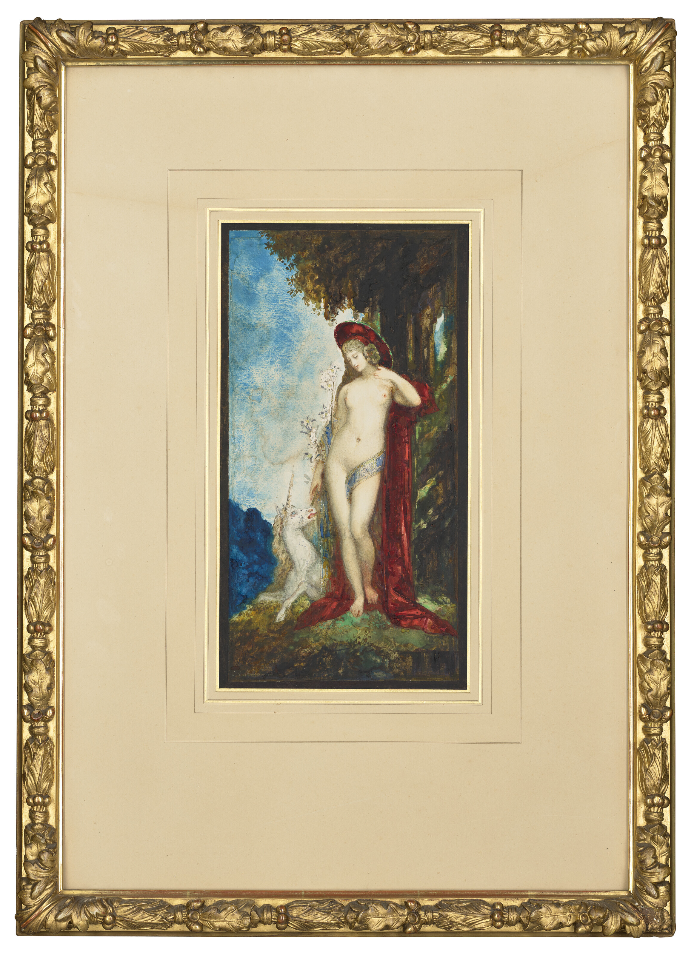 Gustave Moreau — Женщина и единорог, изображение 2