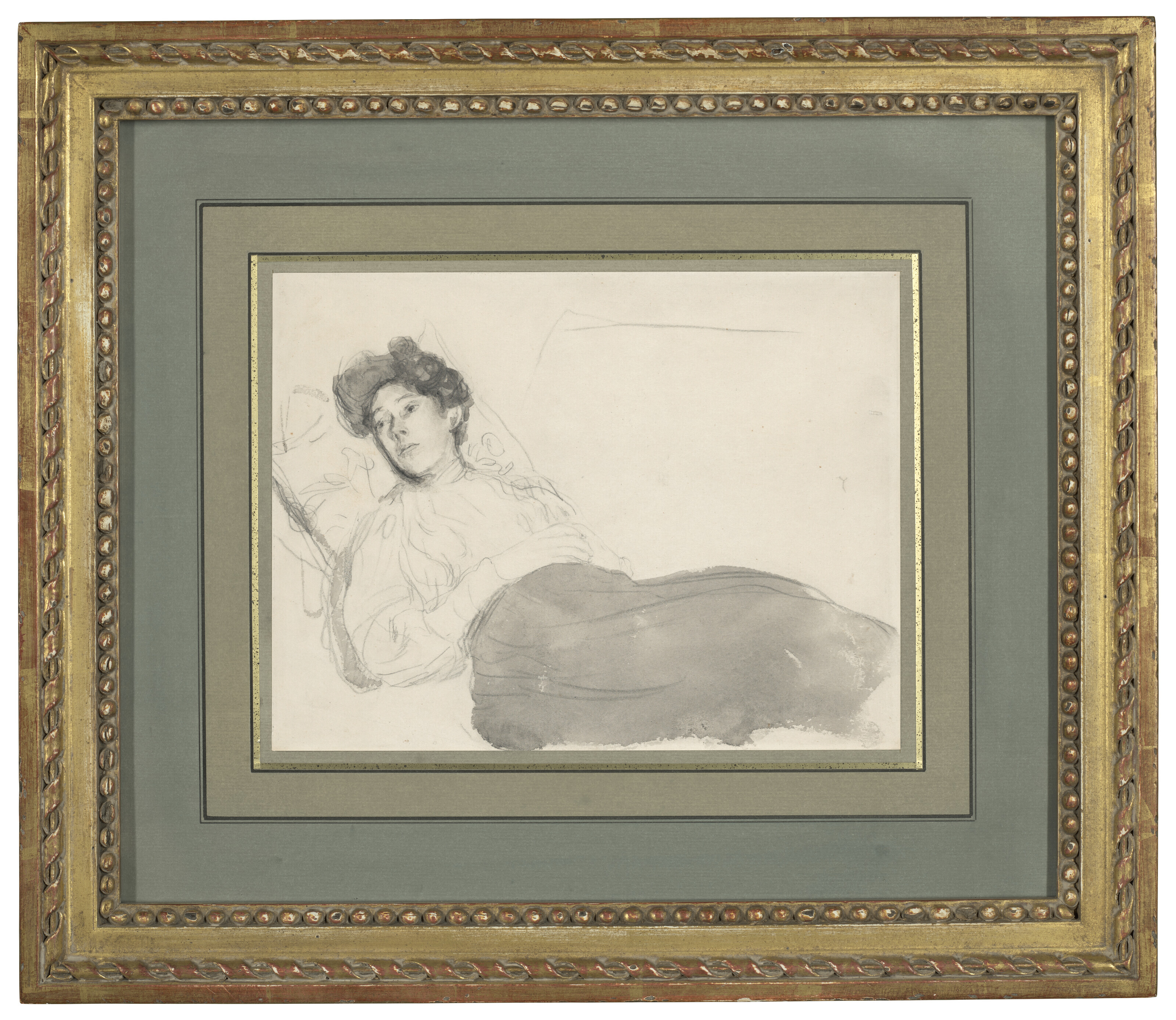 Gwen John — Портрет дамы, лежащей полулежа, изображение 2