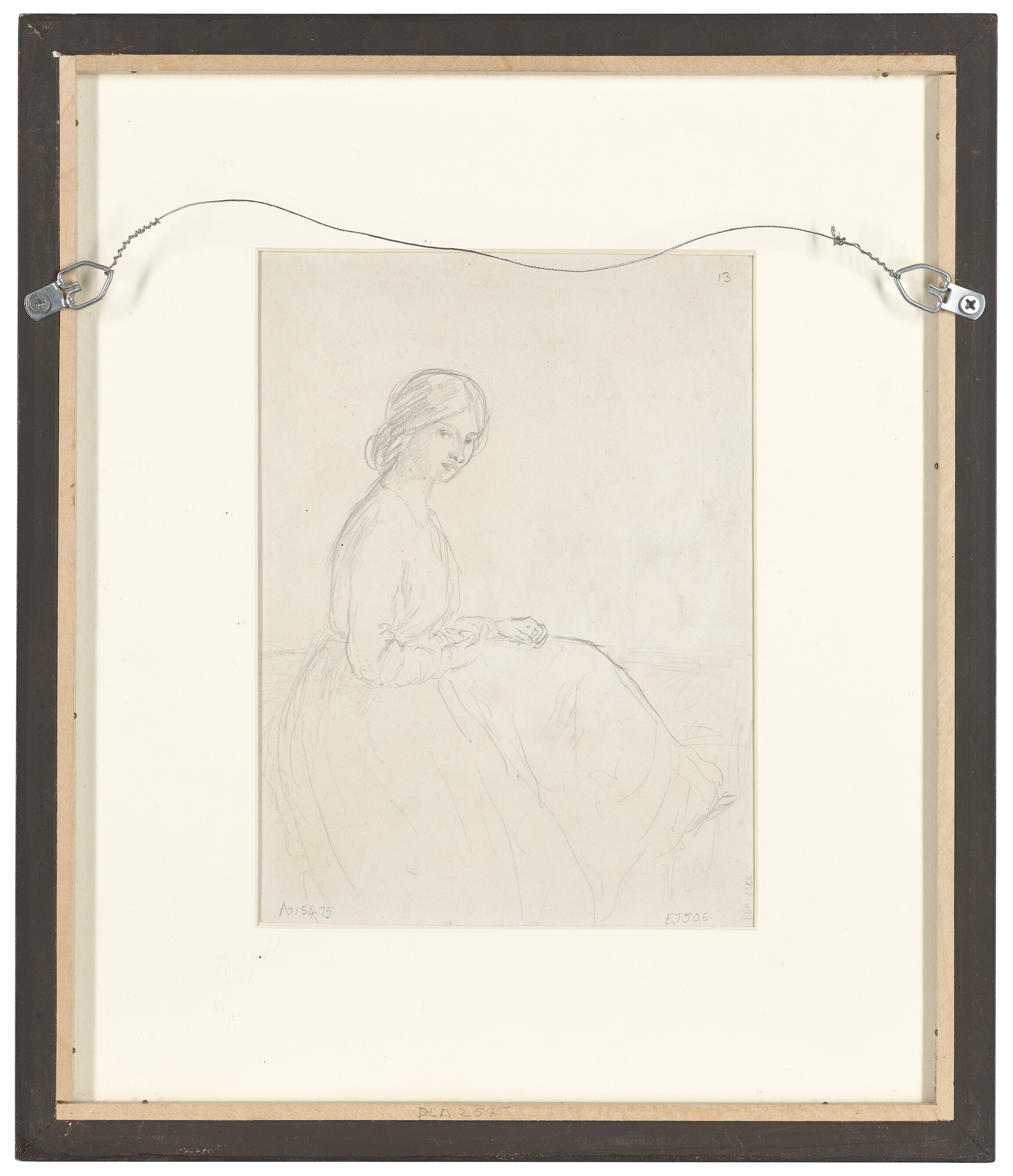 Gwen John — Портрет Дорелии с заплетенными в косу волосами, изображение 3