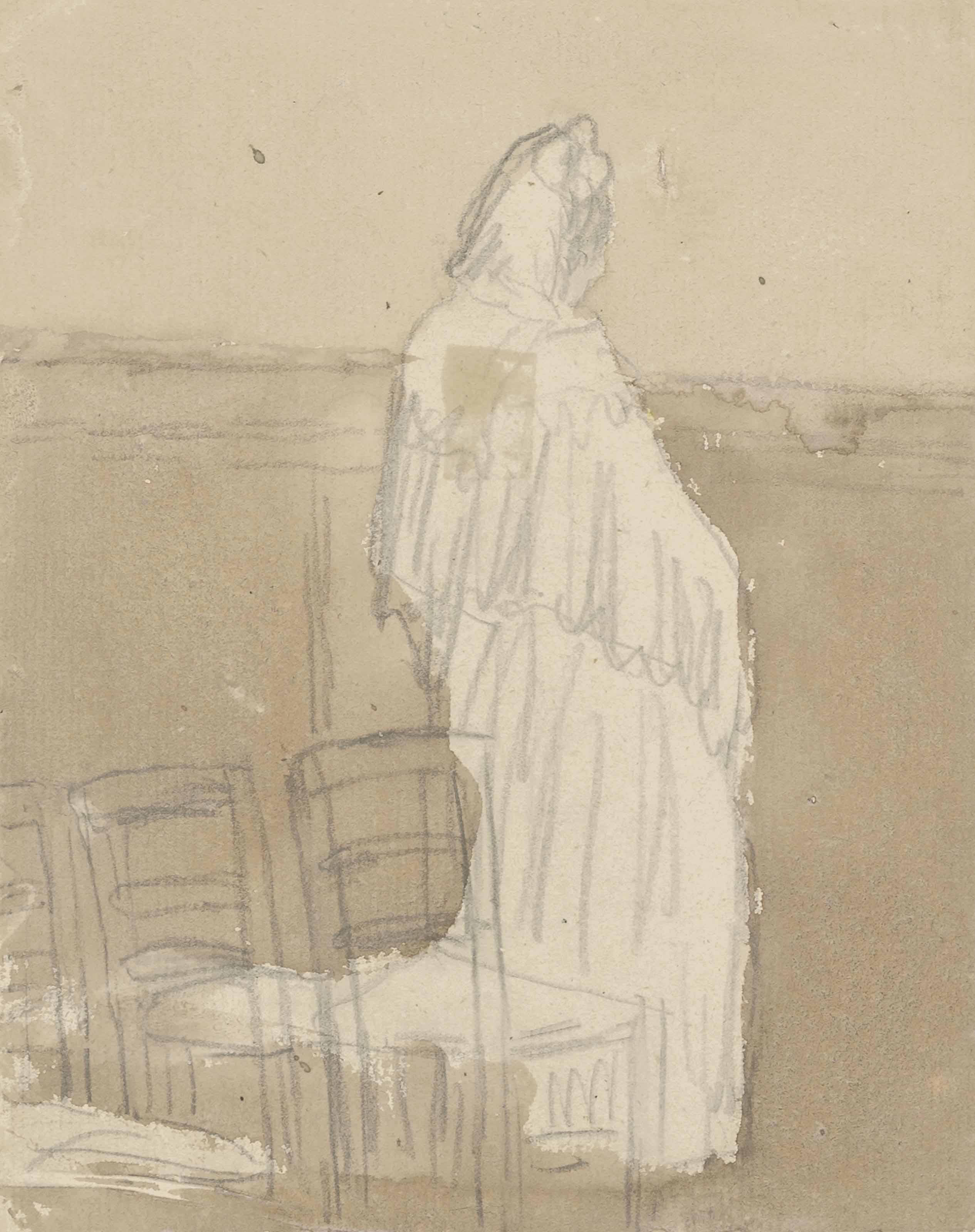 Gwen John — Стоящая женщина в интерьере