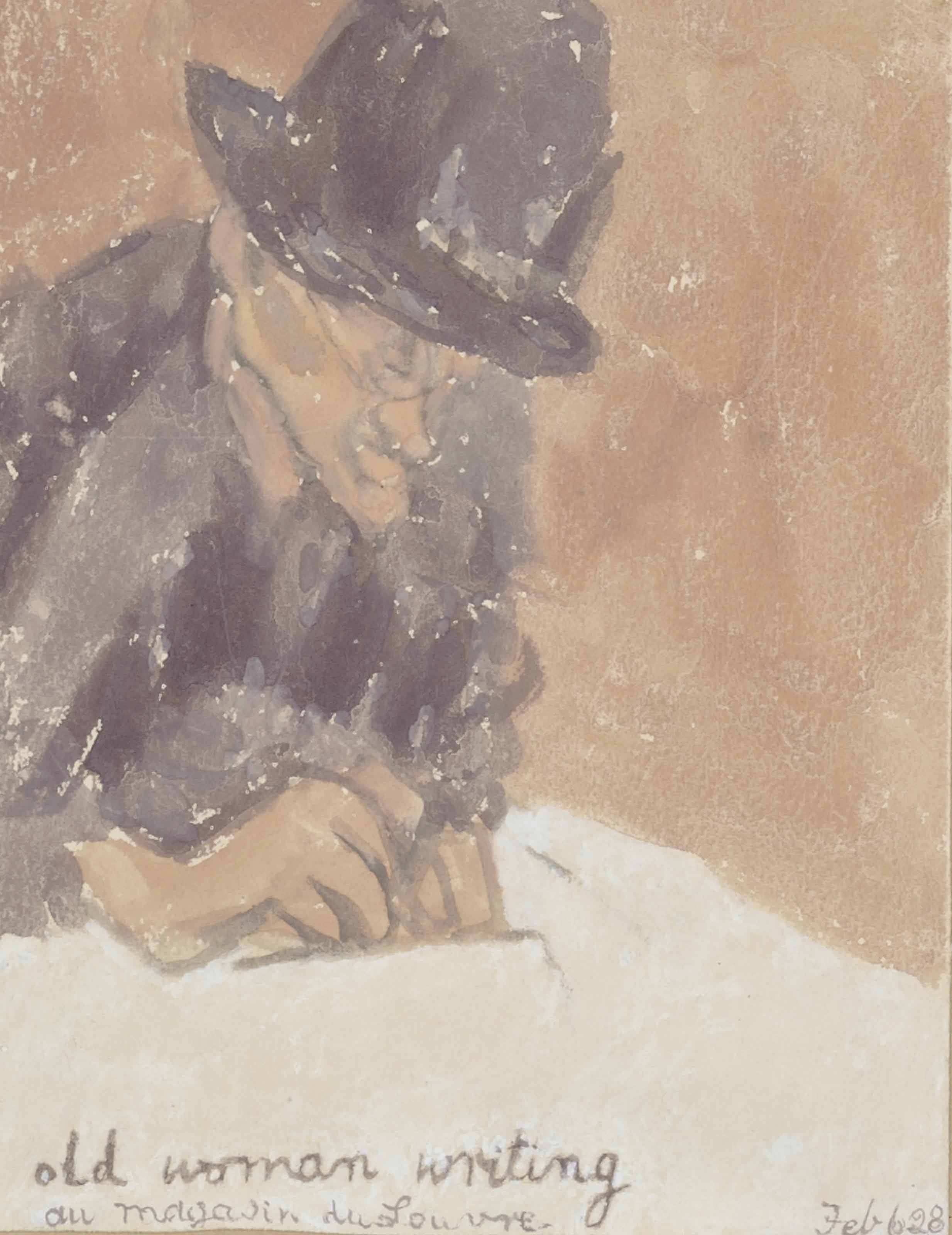 Gwen John — Старая женщина пишет