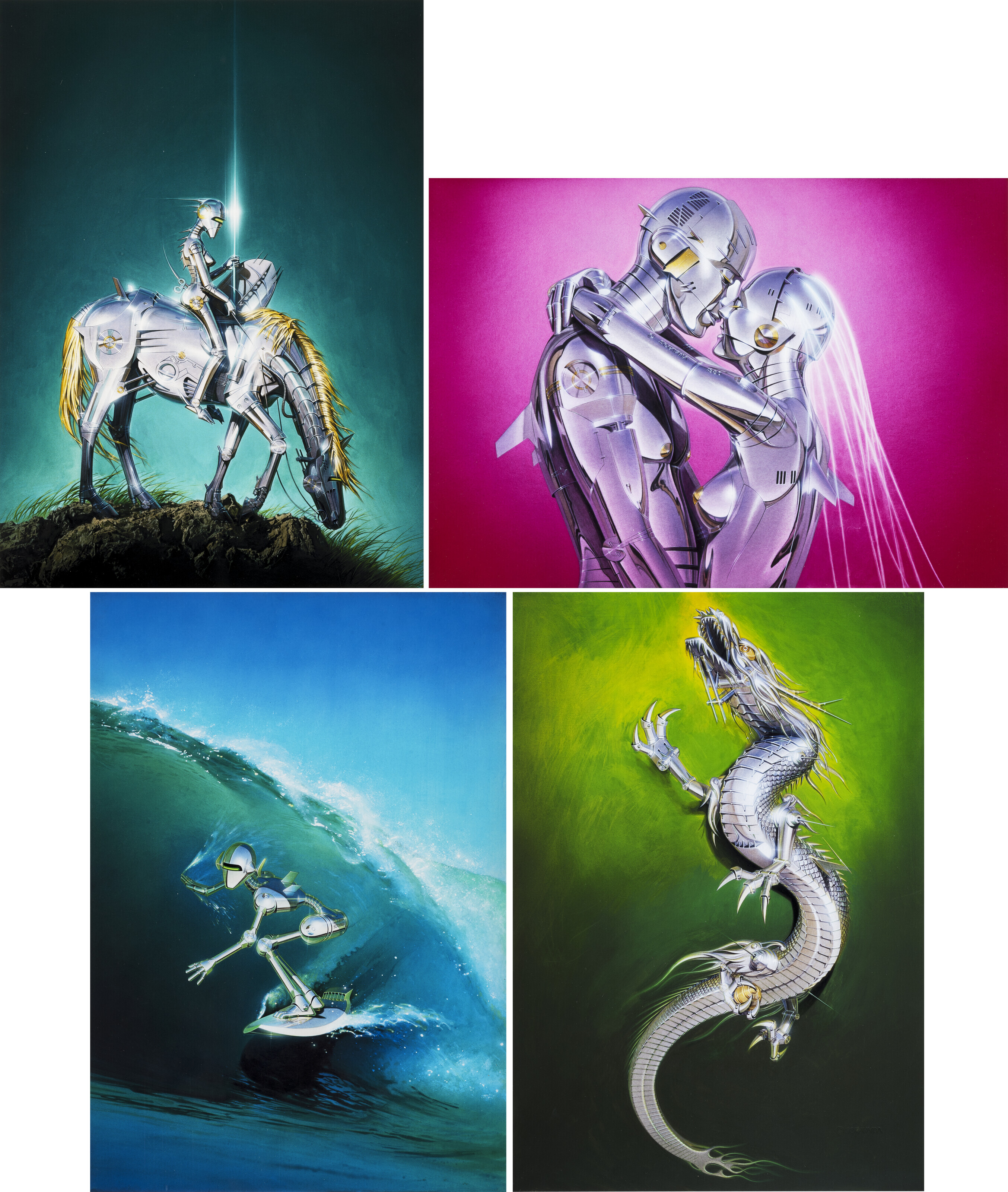 Hajime Sorayama — Без названия (#HS-16); Без названия; Без названия; & Без названия